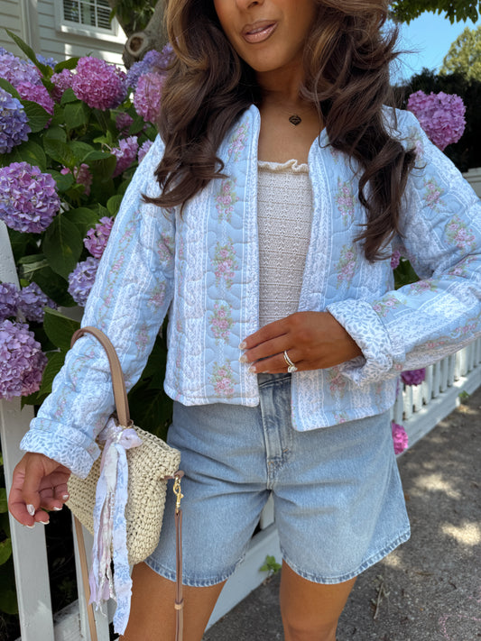 Meghan Floral Quilted Bespoke Jacket PRE ORDER JULY 24