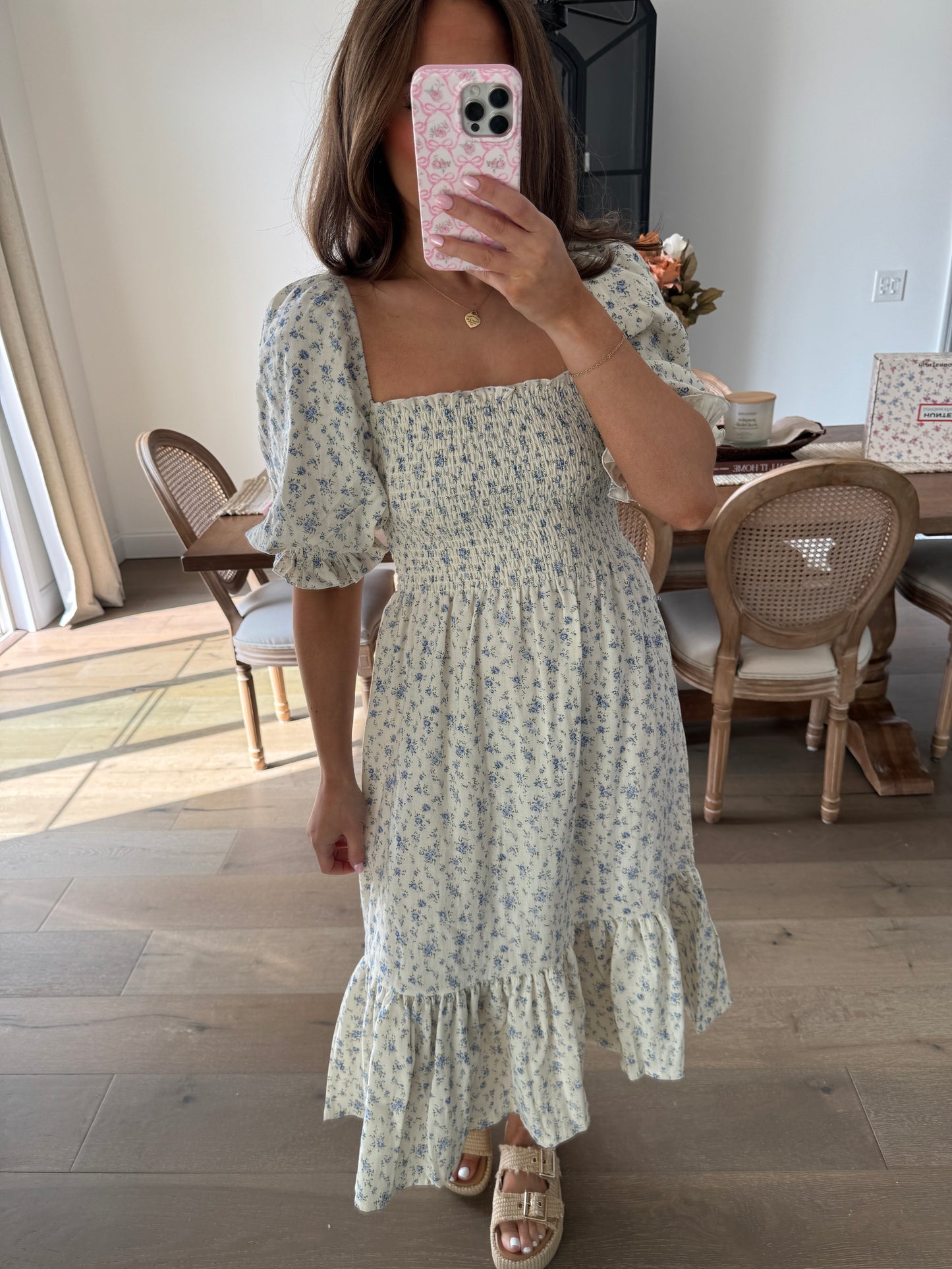 Nothing fits but blue rose midi dress