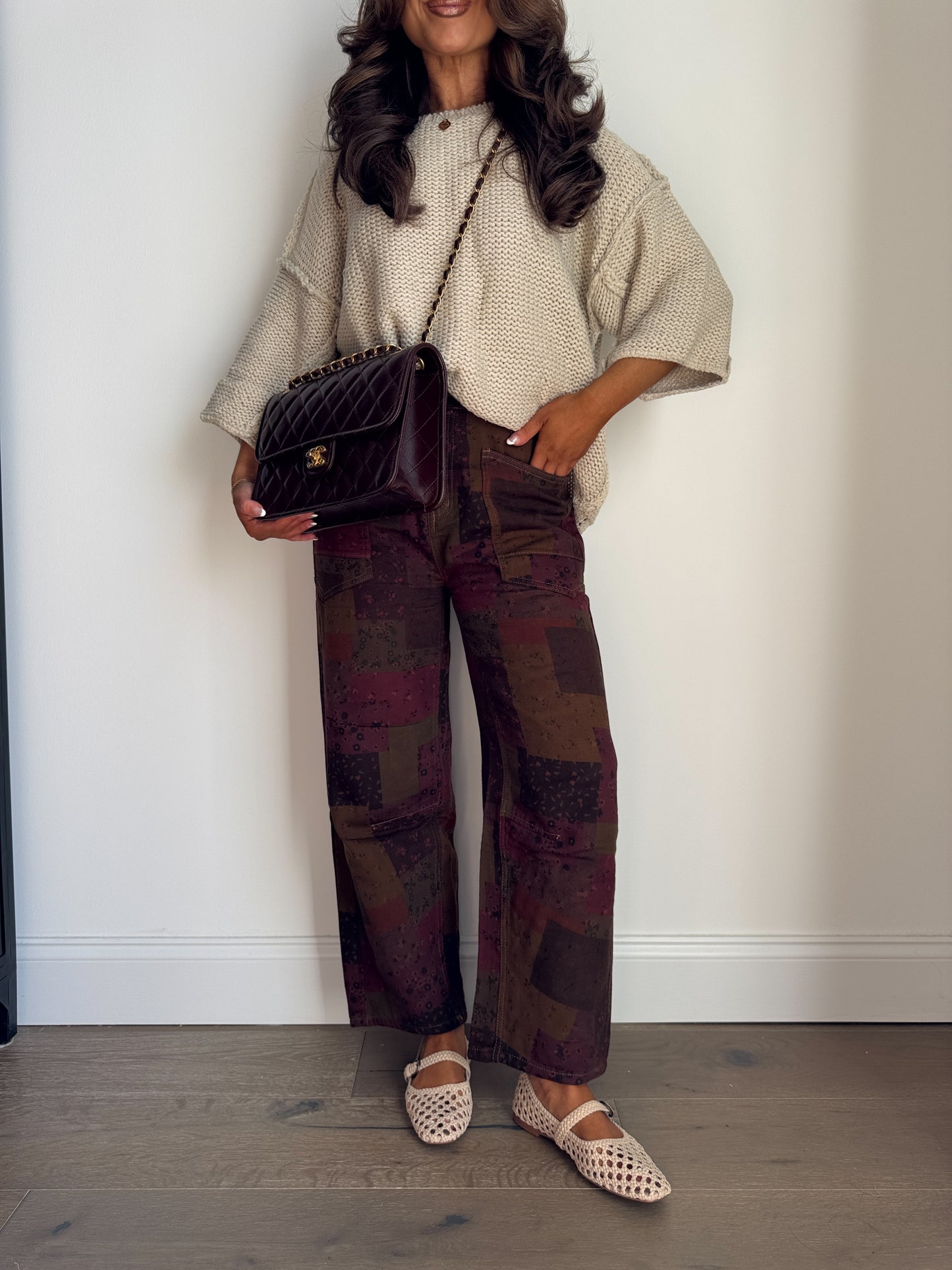 Cider Lane Patch Printed Jeans (can’t restock)