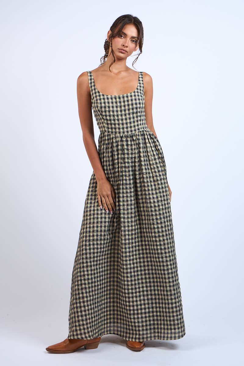 Fallin Gingham MAXI DRESS