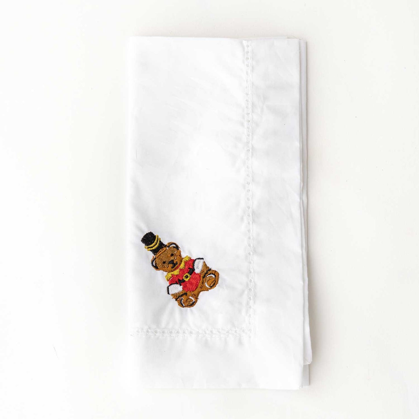 Teddy Bear Embroidered Dinner Napkin