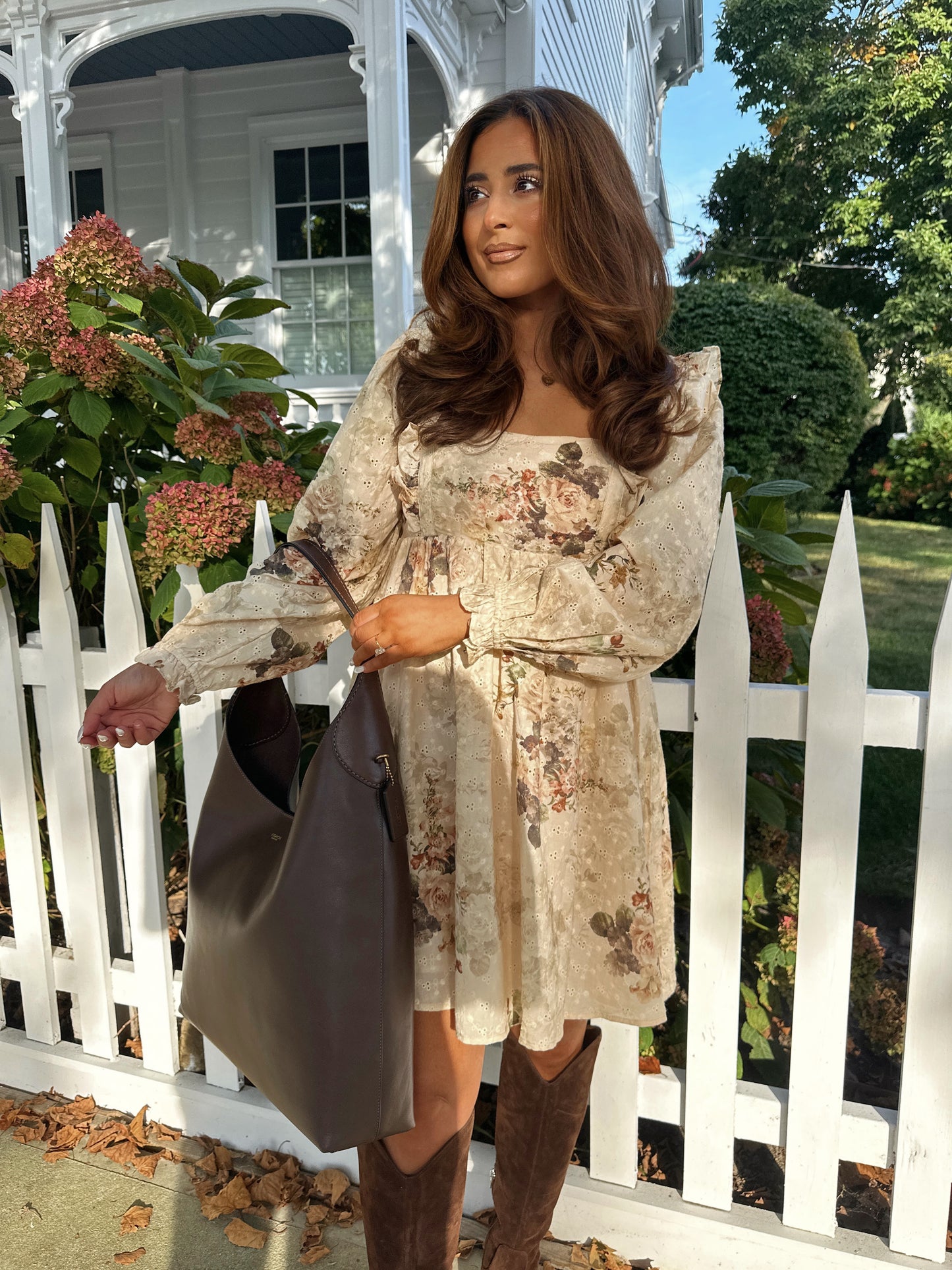AUTUMN ROSES BABY DOLL DRESS