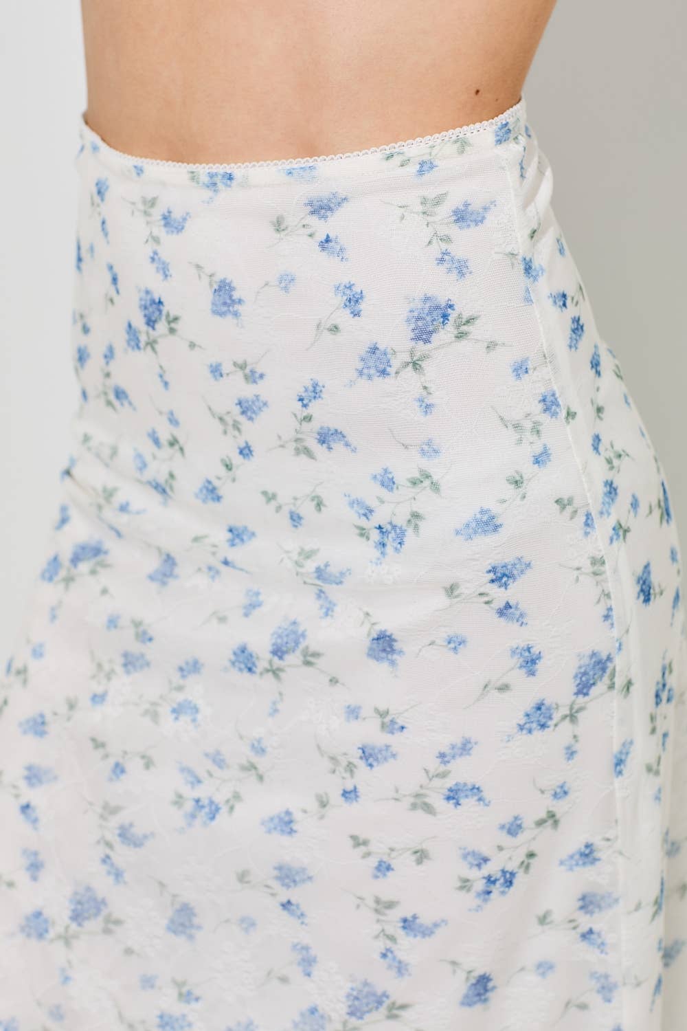 LIBERTY LACE PRINTED FLORAL MIDI SKIRT