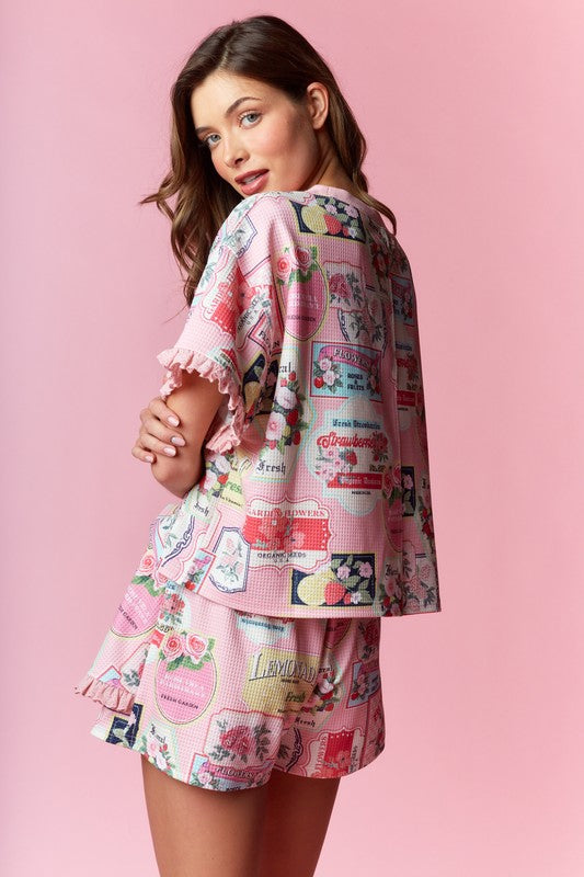 Strawberries & Lemonade Kiss Skort Set