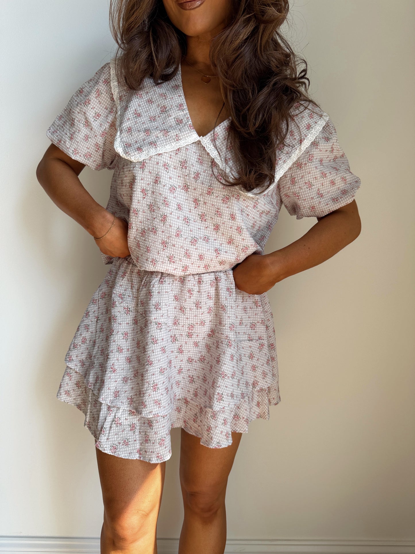 Autumn Rosette Skort Set (Taupe)