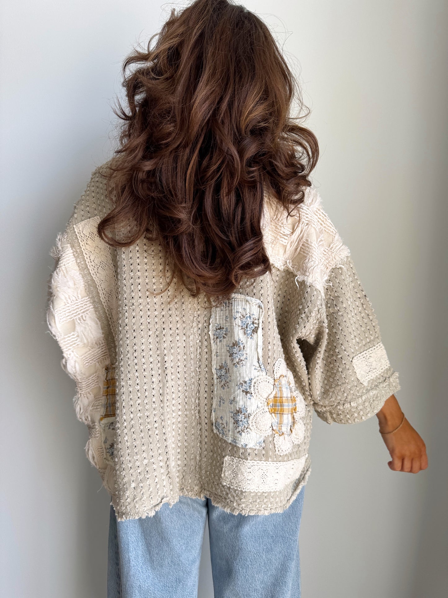 Harvest Ribbons Cardigan (Sandy Beige)