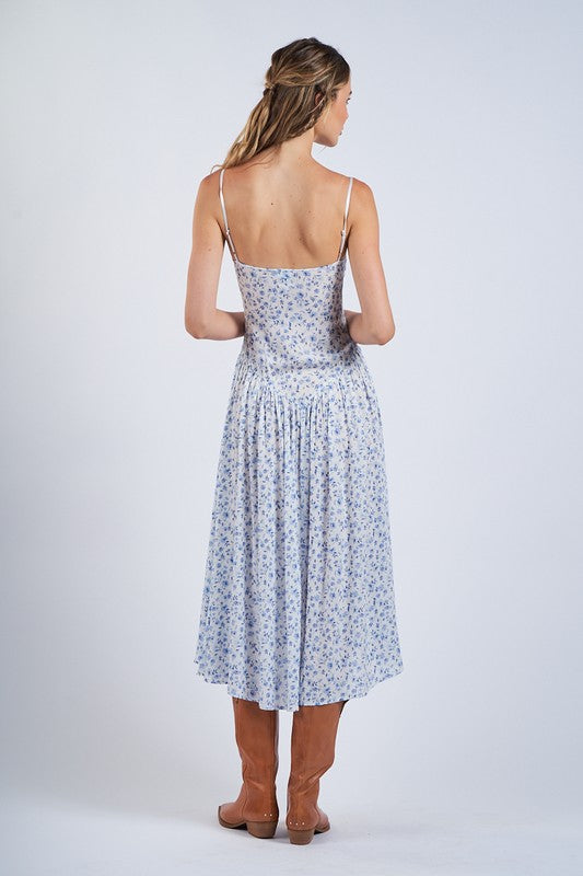 Dainty & Darlin Floral Smocked Midi