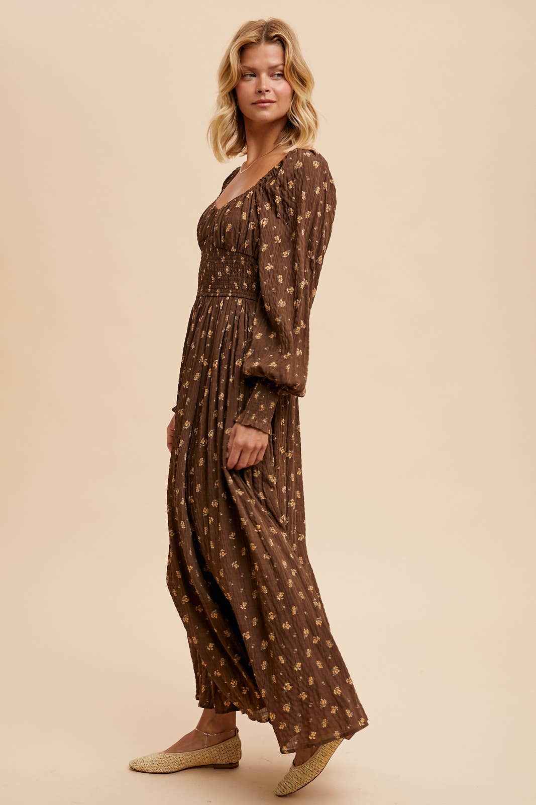Autumn FLORAL SWEETHEART MAXI DRESS