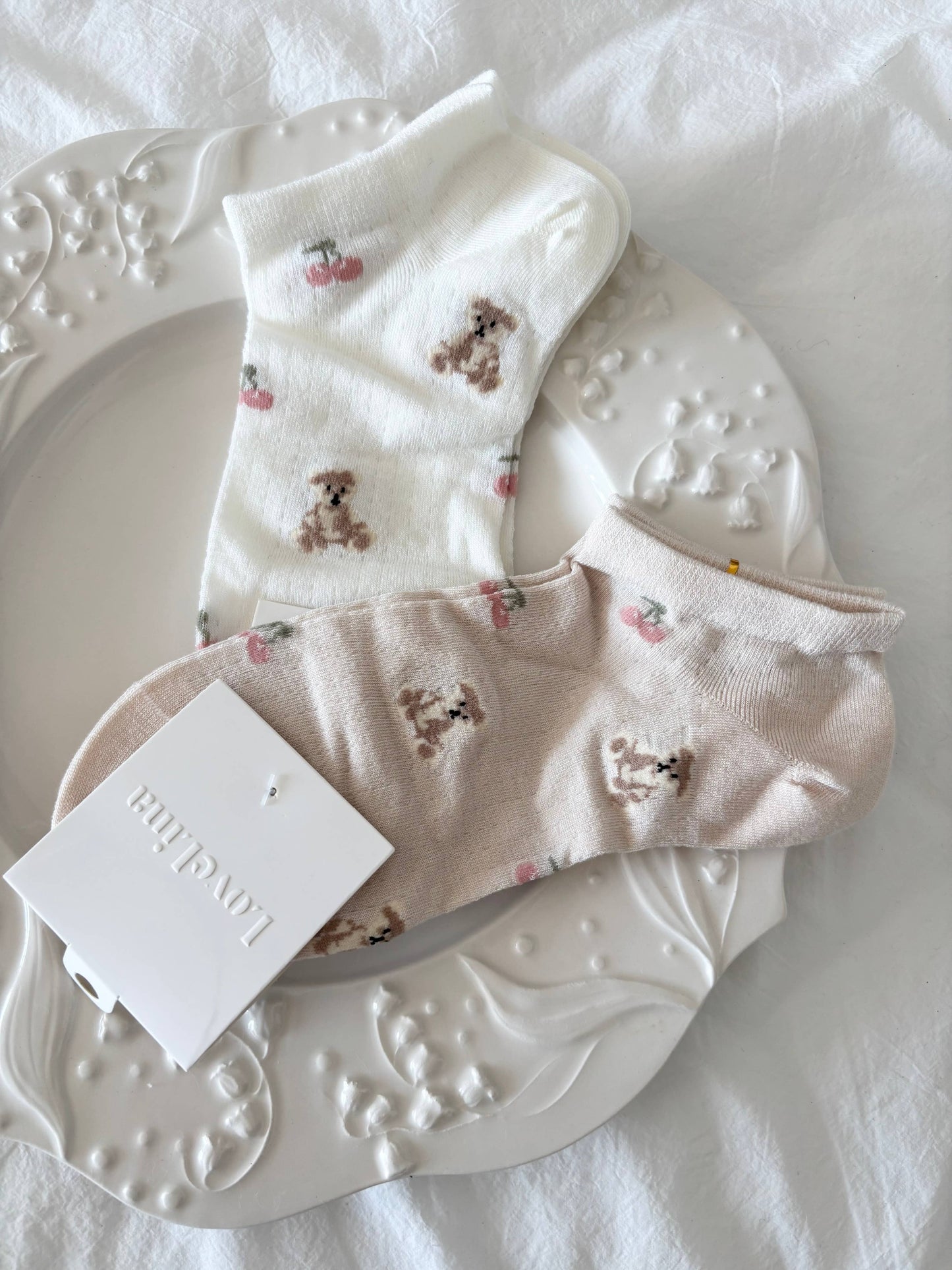 Teddy Cherry Socks GIFT