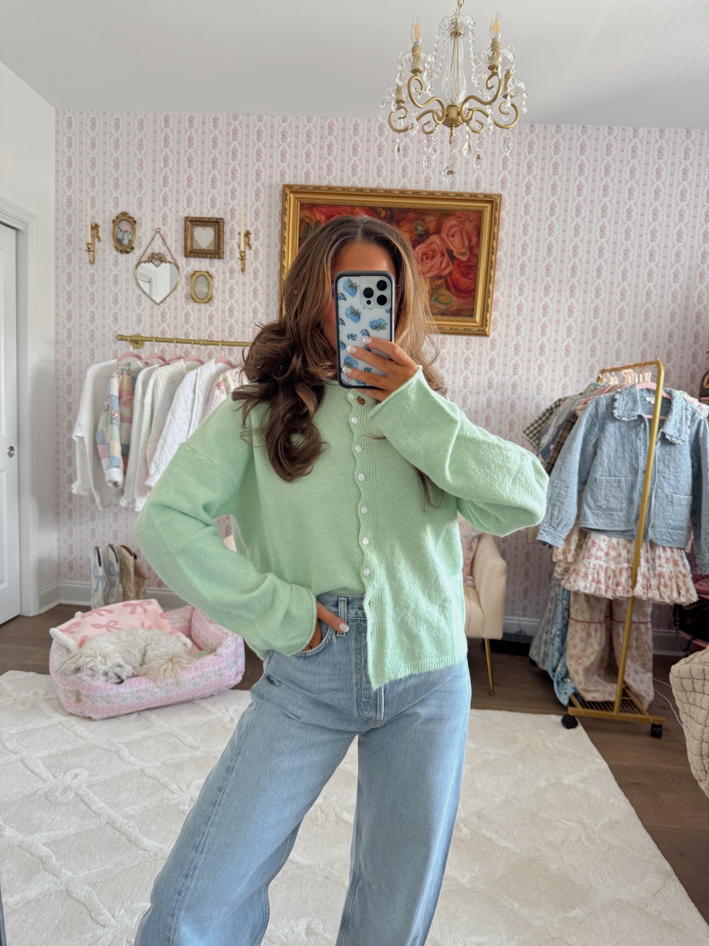 Hamptons Cardigan (Mint Chip)