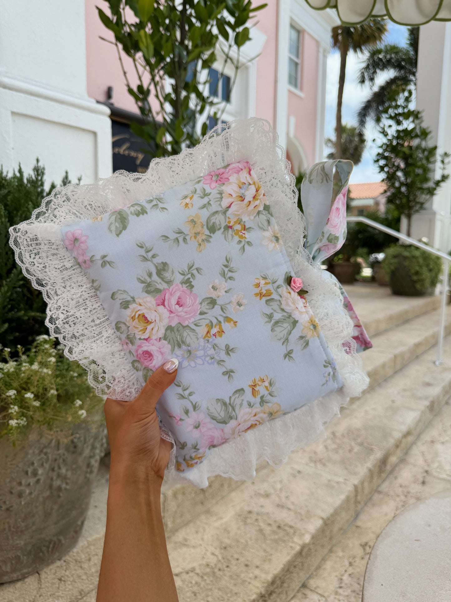 Mint & Lace Vintage Floral Bible Cover