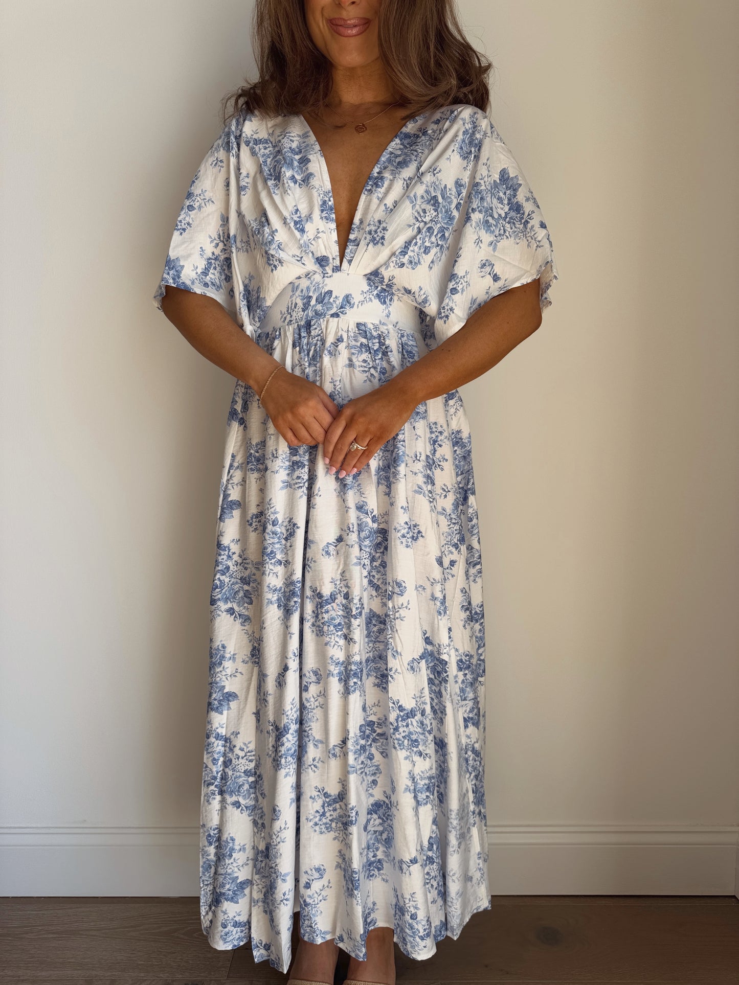 Capri Blue Floral Maxi🍋