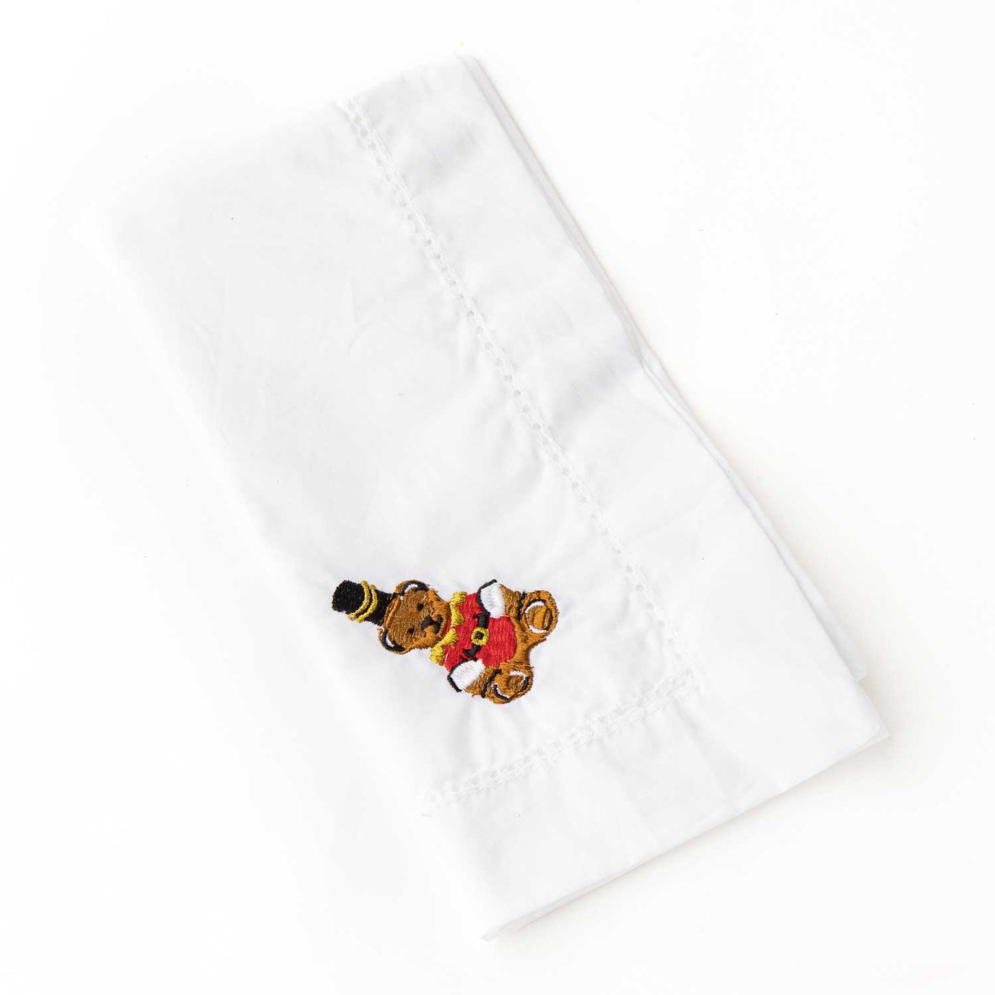 Teddy Bear Embroidered Dinner Napkin