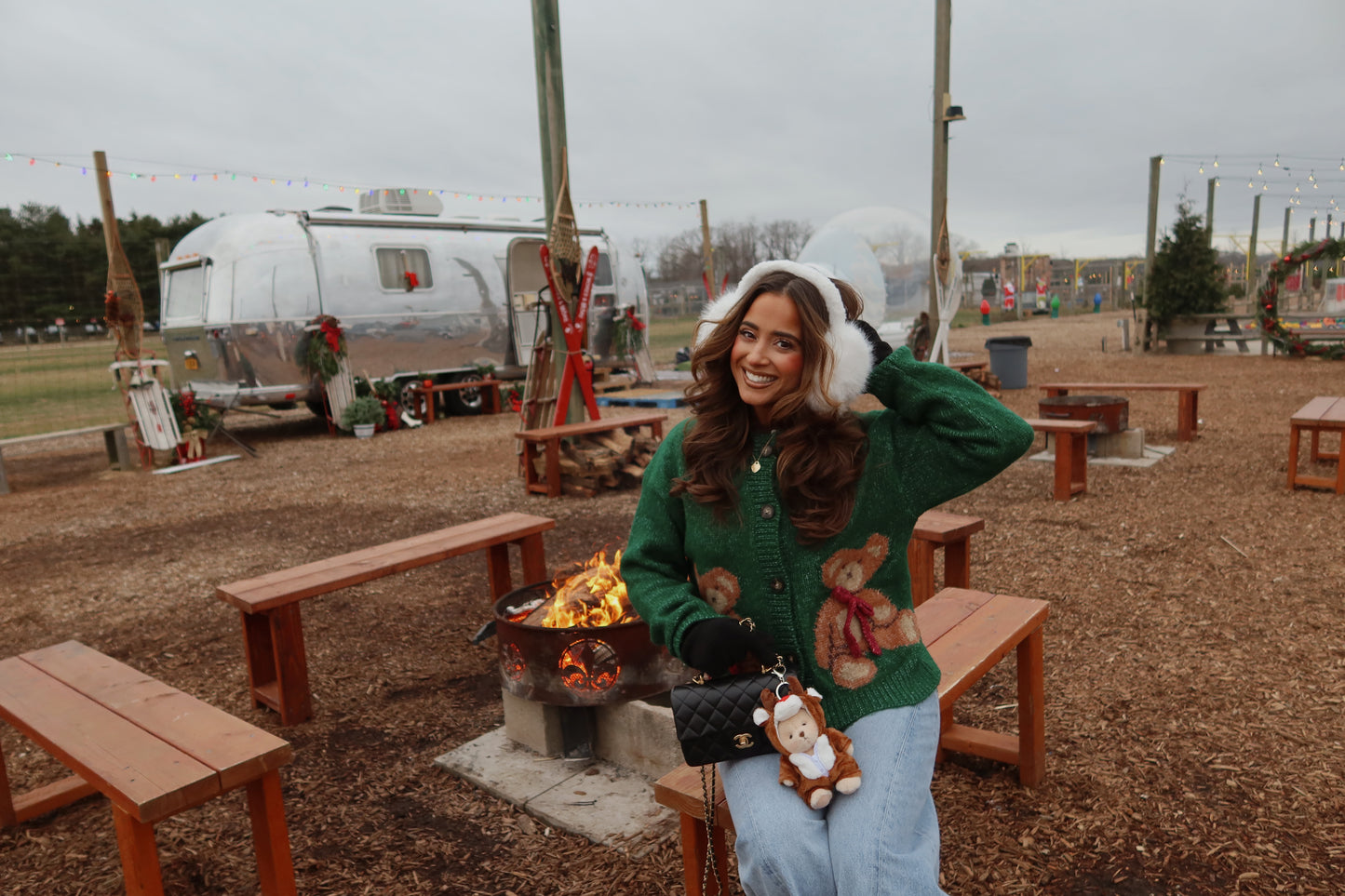 Holly Pine Teddy Bear Sweater