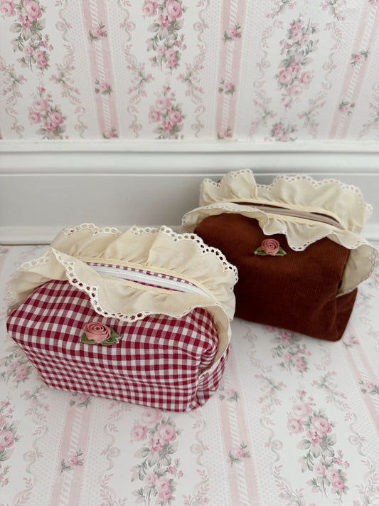 Brown Cinnamon Sugar Cosmetic Bag