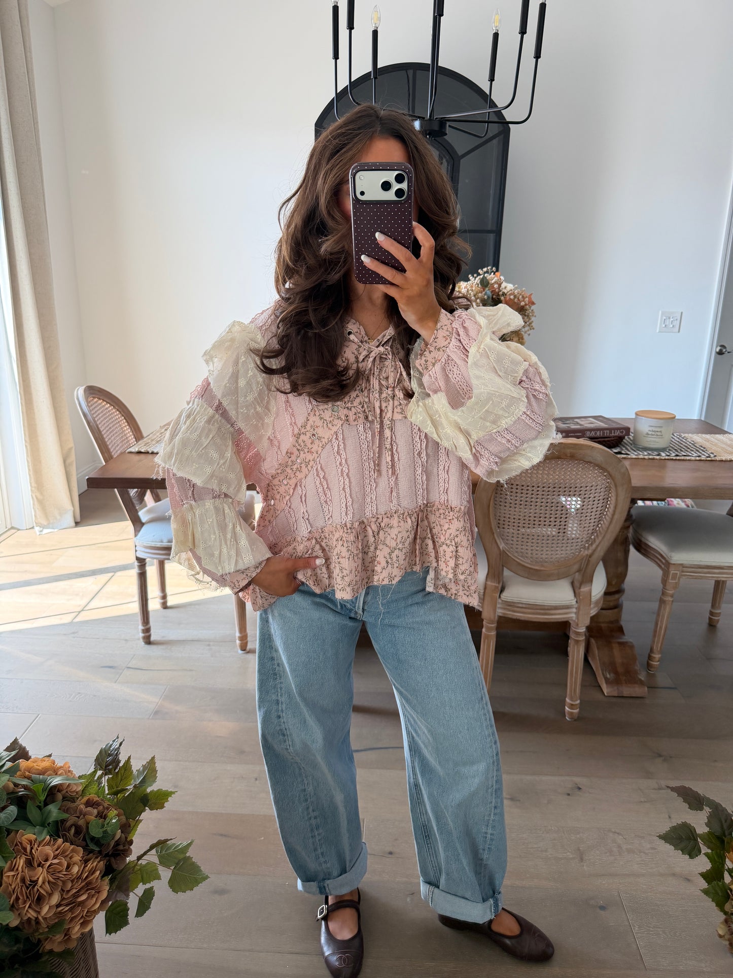 Eloise Floral Top (pink)