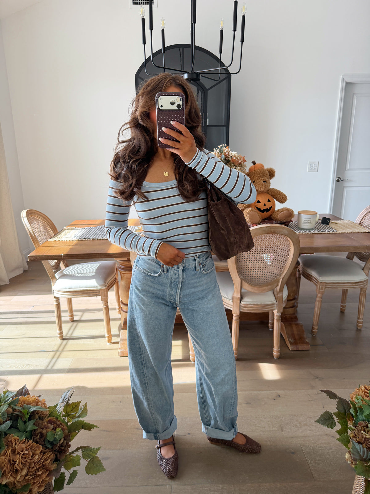 Grace Striped Tee Caramel Crunch