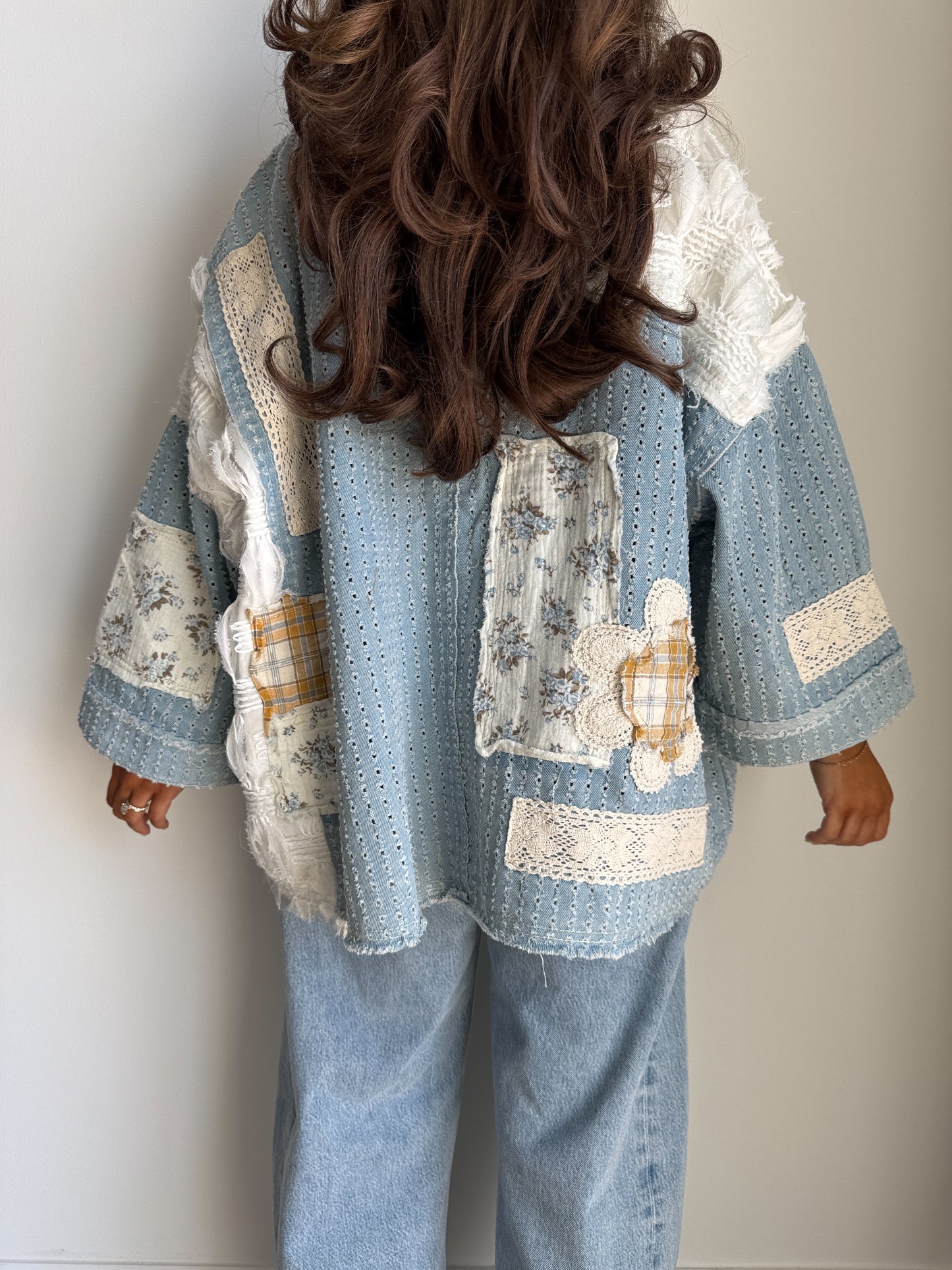 Harvest Ribbons Cardigan (Denim)