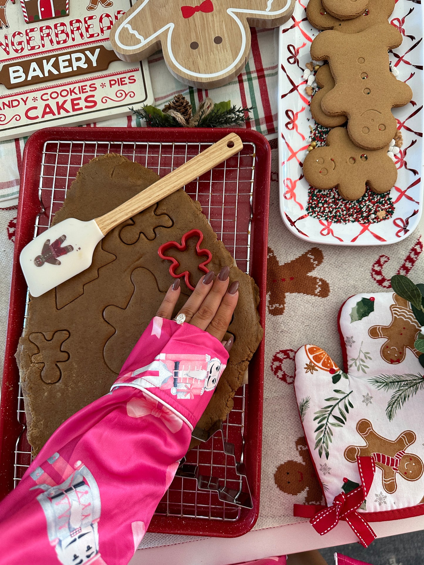 Holly Berry Satin Nutcracker Pajamas