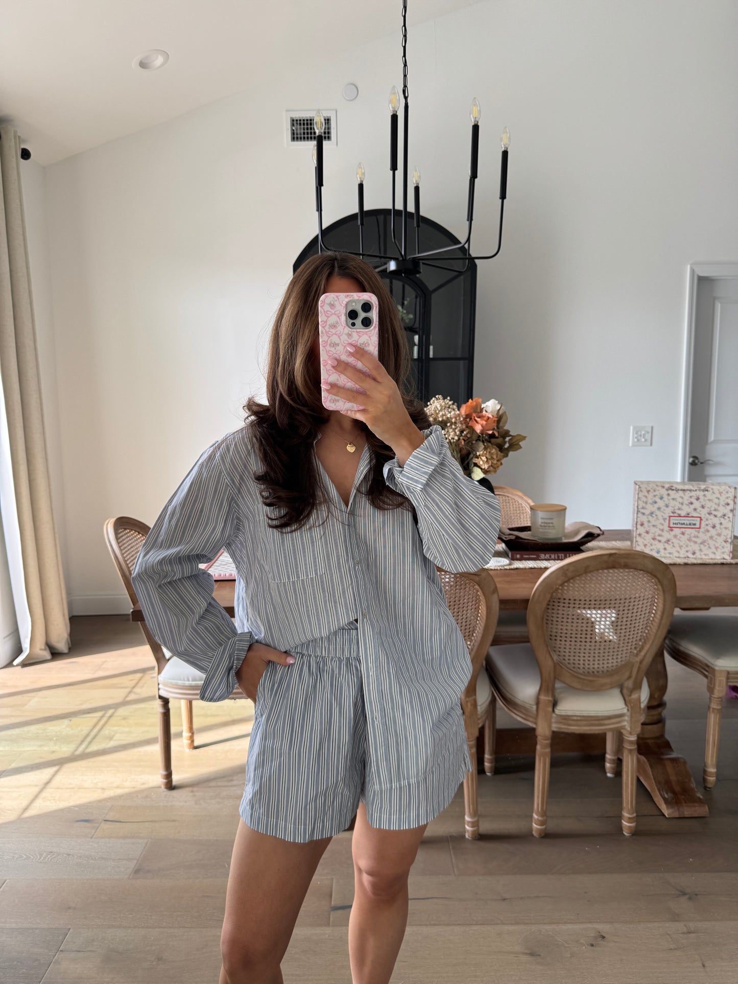 Medium cotton striped set