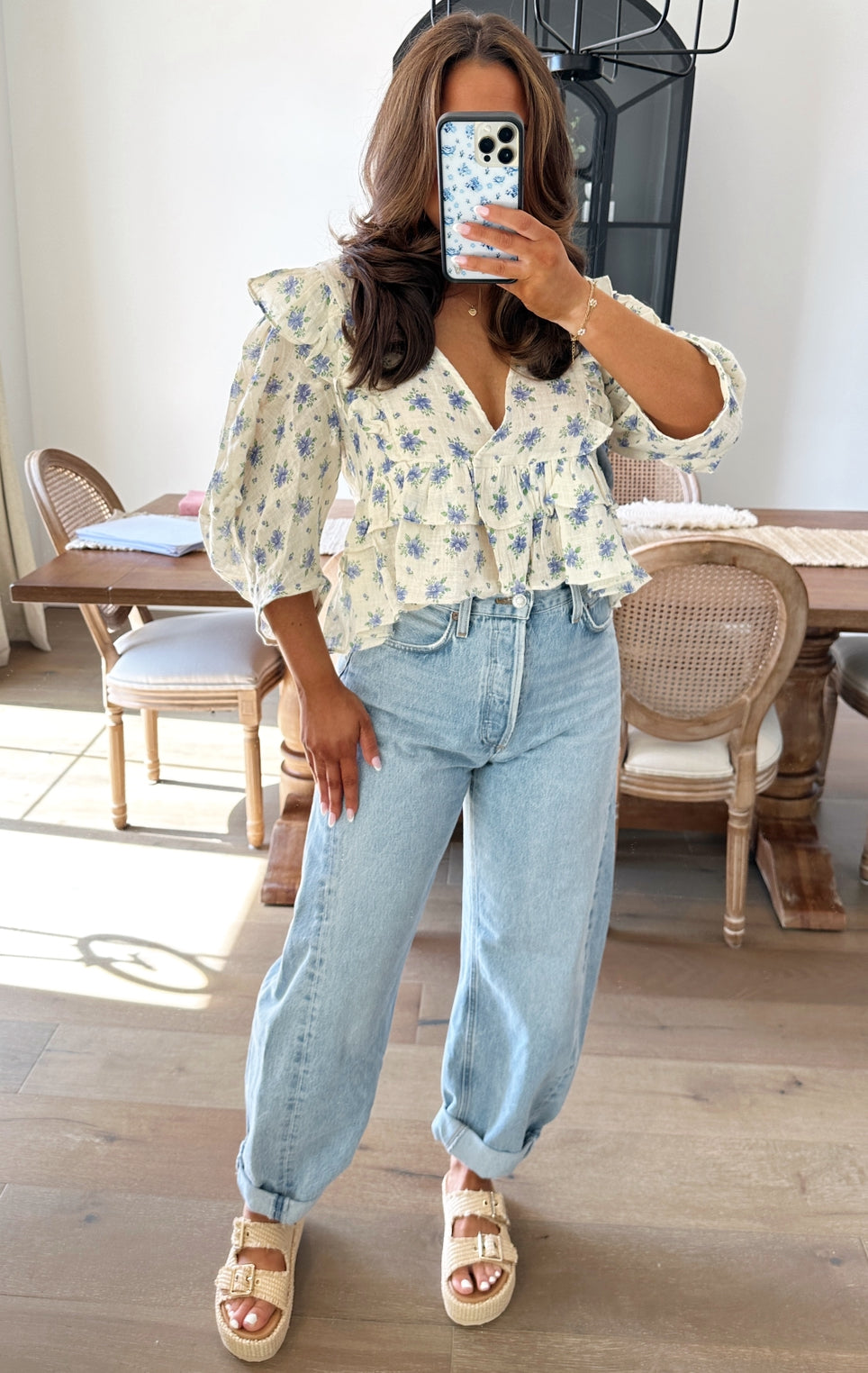 Gia Floral Gauze top