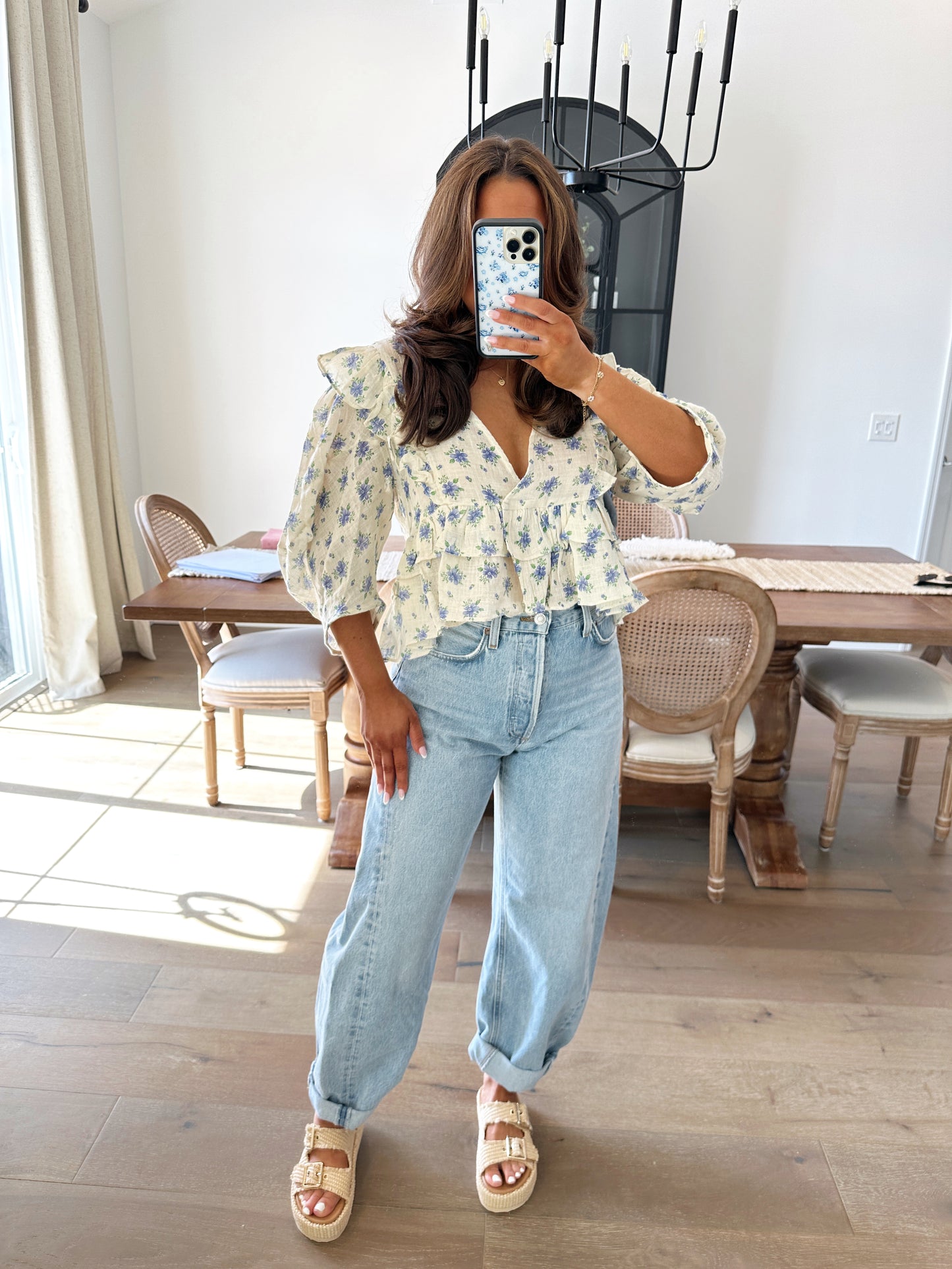 Gia Floral Gauze top