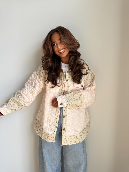 Homestead Bloom Barn Shacket (Cream)