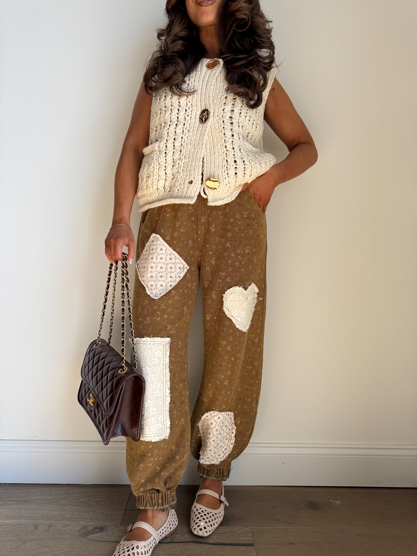 Love Patch Joggers (Caramel) PRE ORDER ADDED SEP 1
