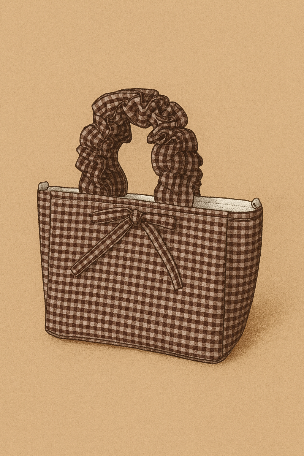 Gingham Maple Mini Crossbody Bag