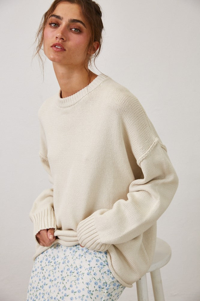 Oat Cookie Chunky Knit Sweater (pre-order)
