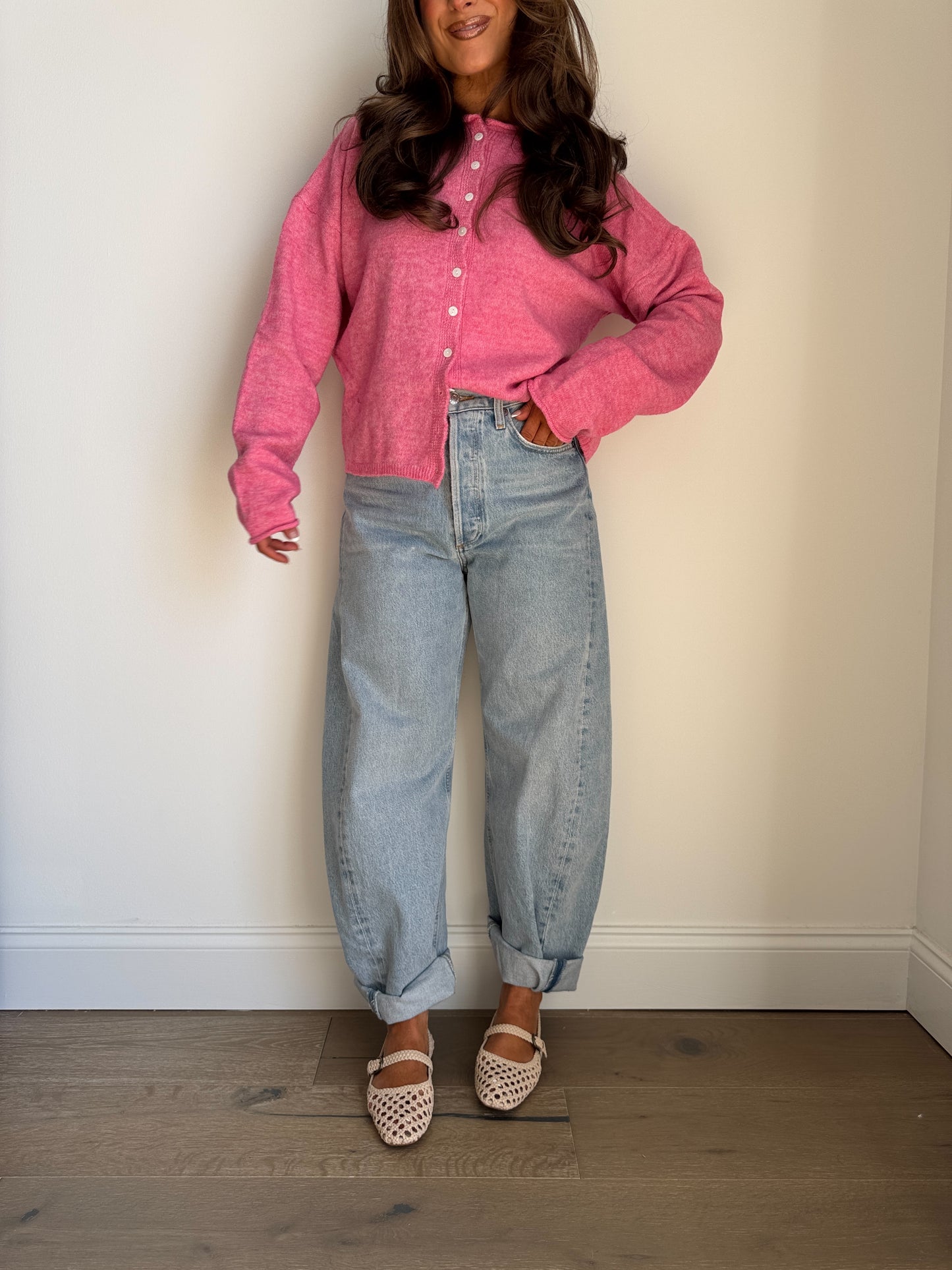 Hamptons Cardigan (Bubblegum)
