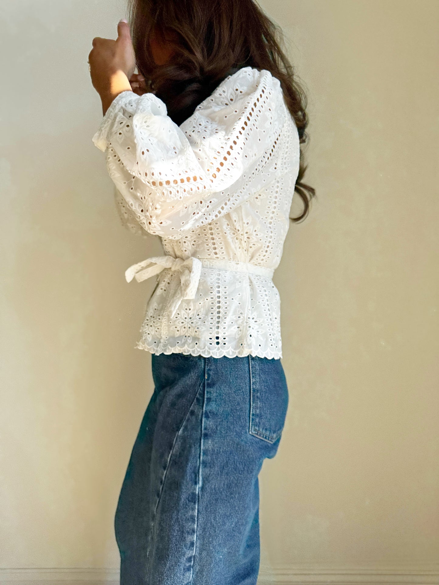 Chateau Garden White Eyelet Top