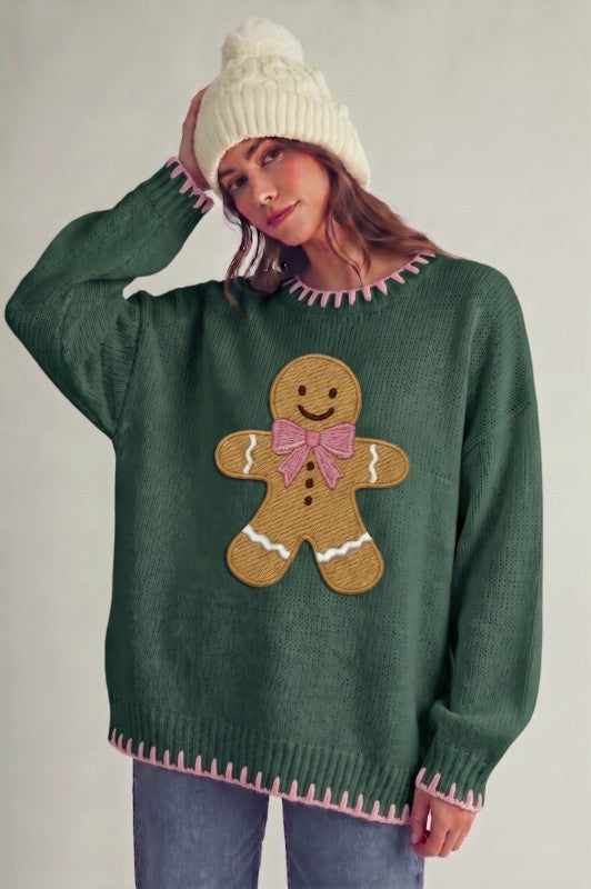 Gingerbread Cutie Pullover Sweater Restock