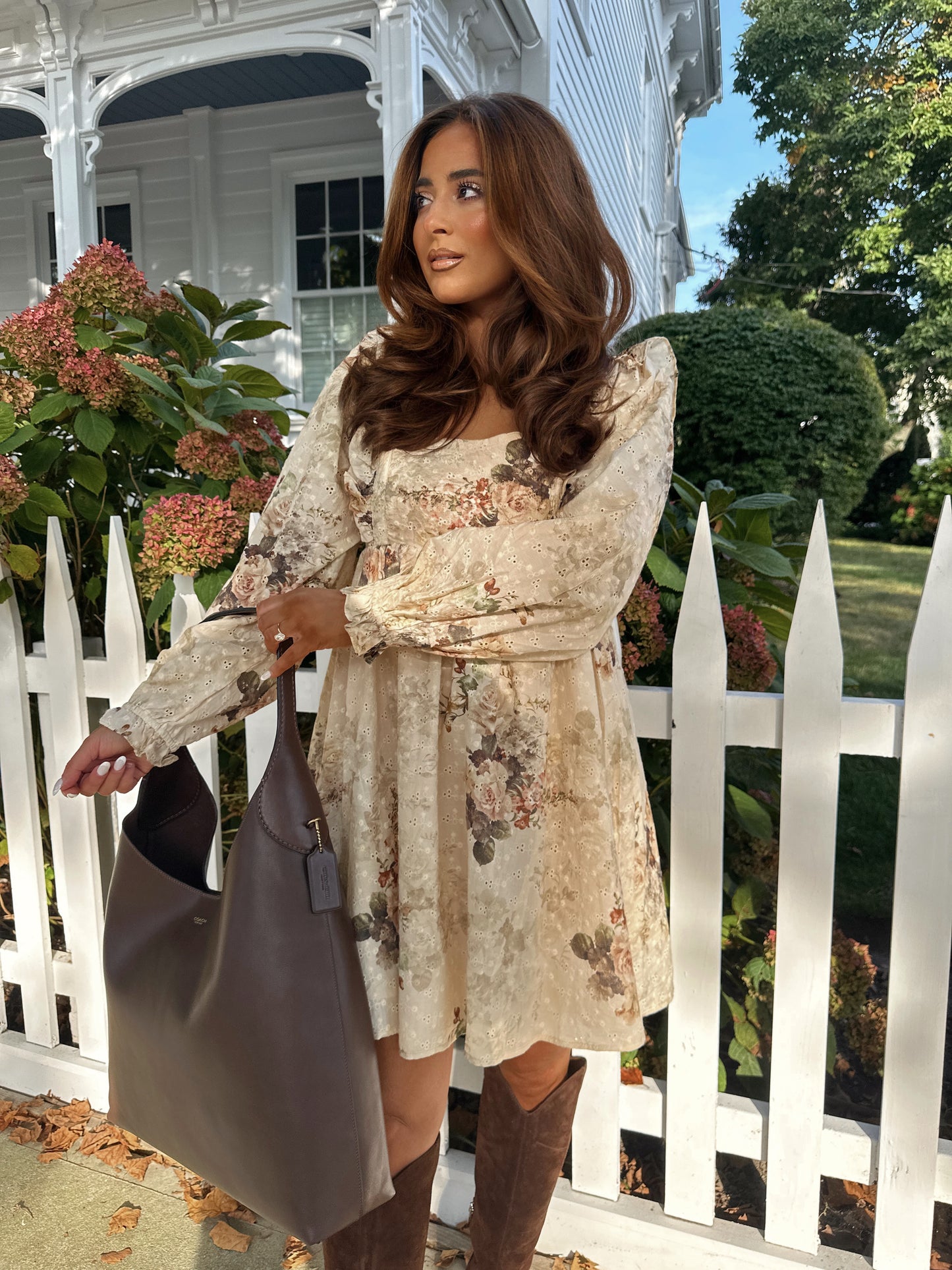 AUTUMN ROSES BABY DOLL DRESS