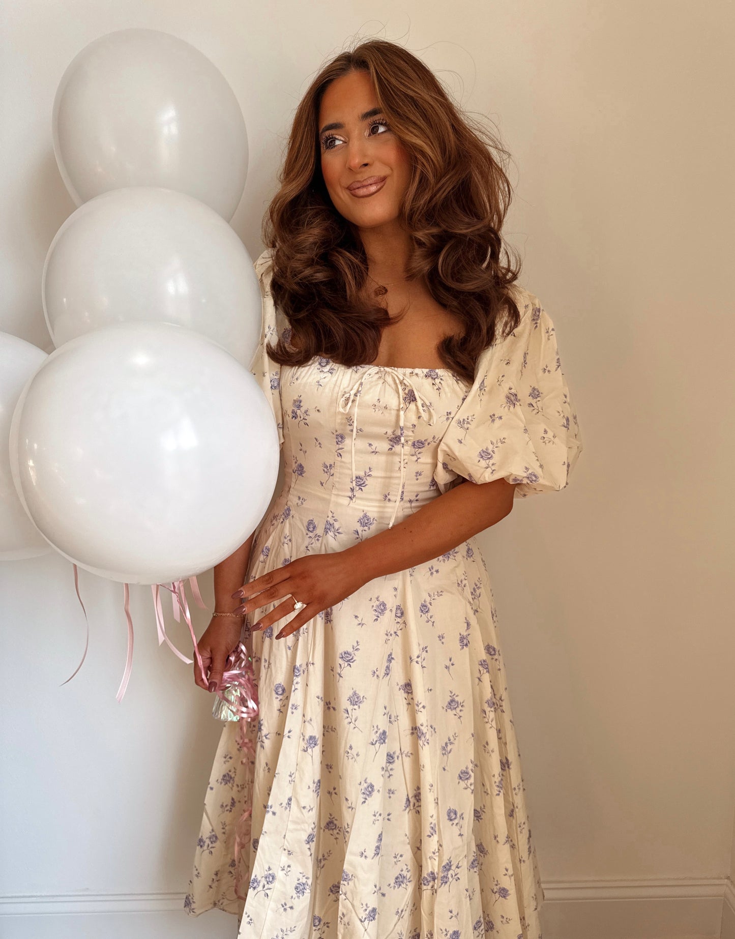 Snowflake Belle PuffSleeve Midi Dress