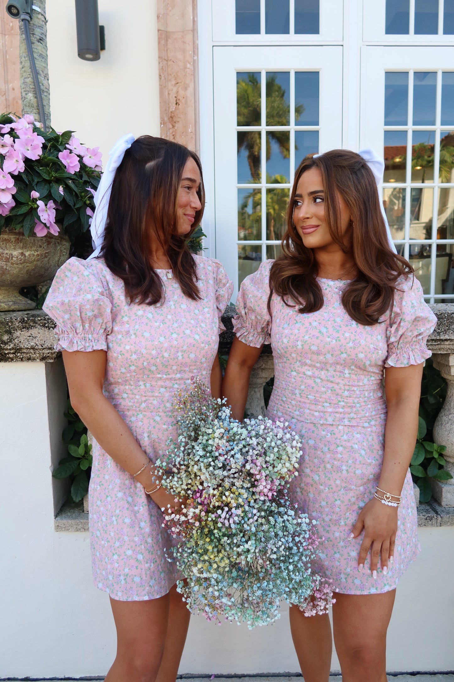 Ditzy Floral Puff Sleeve Mini Dress