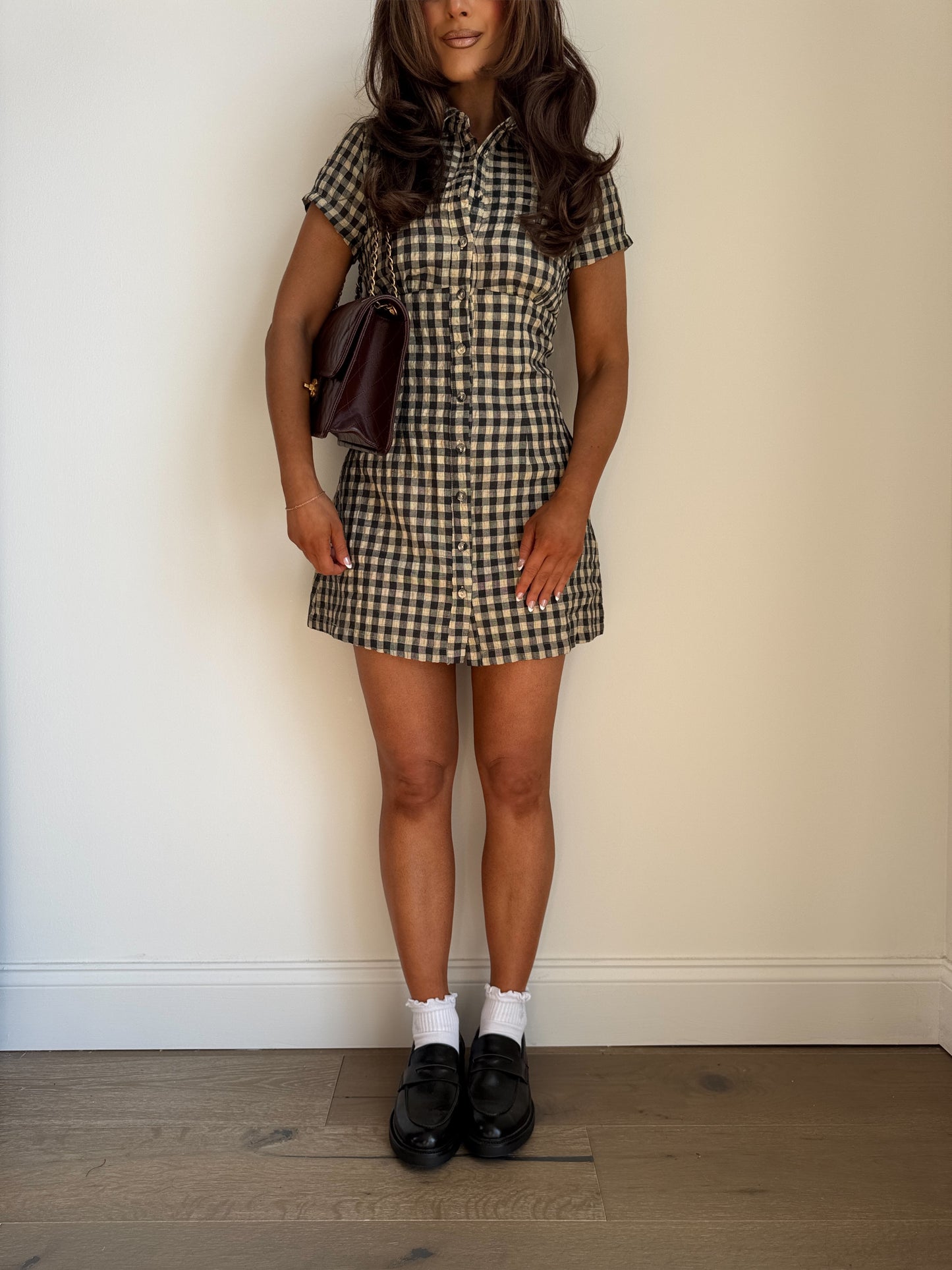 Let’s Go To The Orchard Gingham Mini Dress