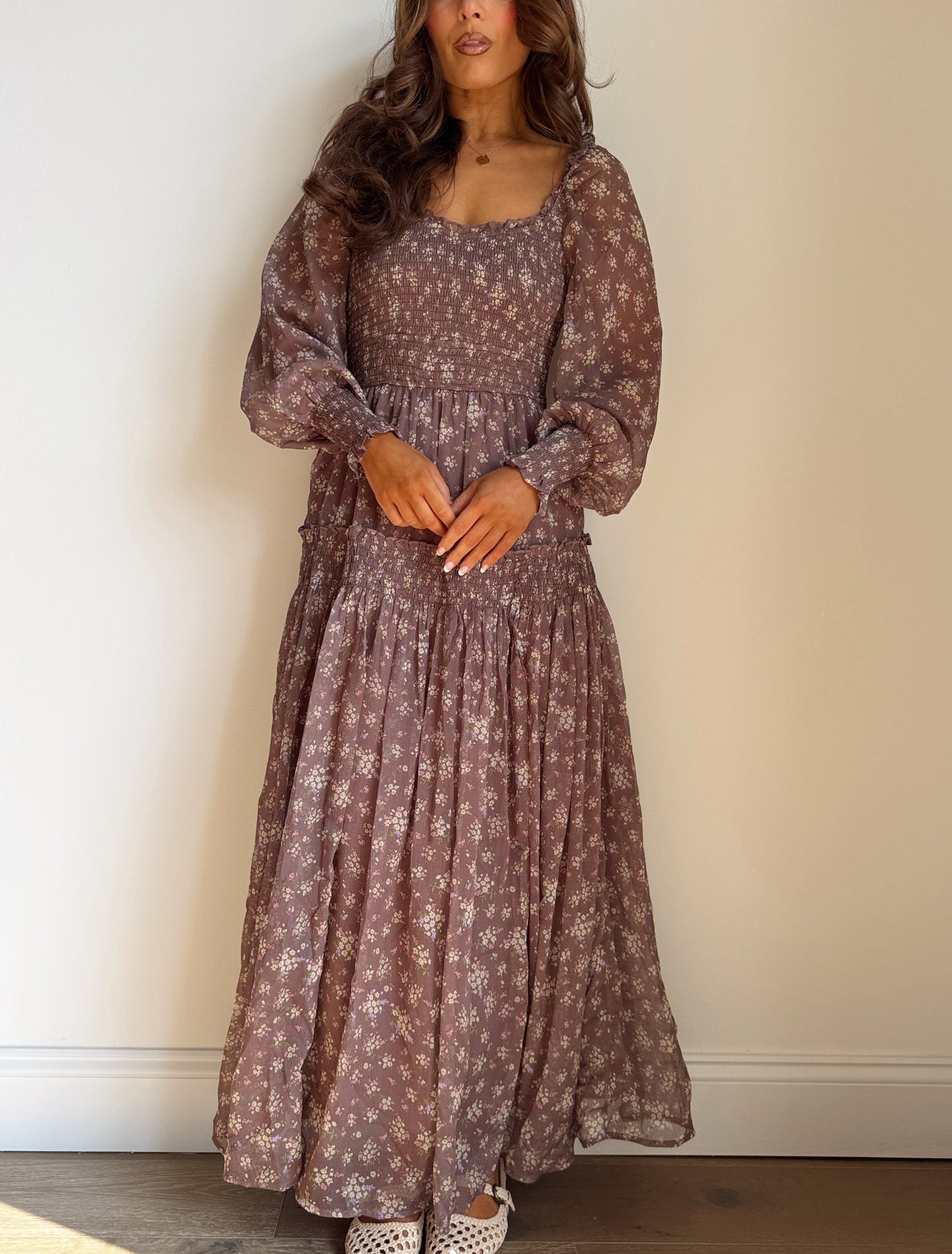 Mocha Teacup Midi Dress