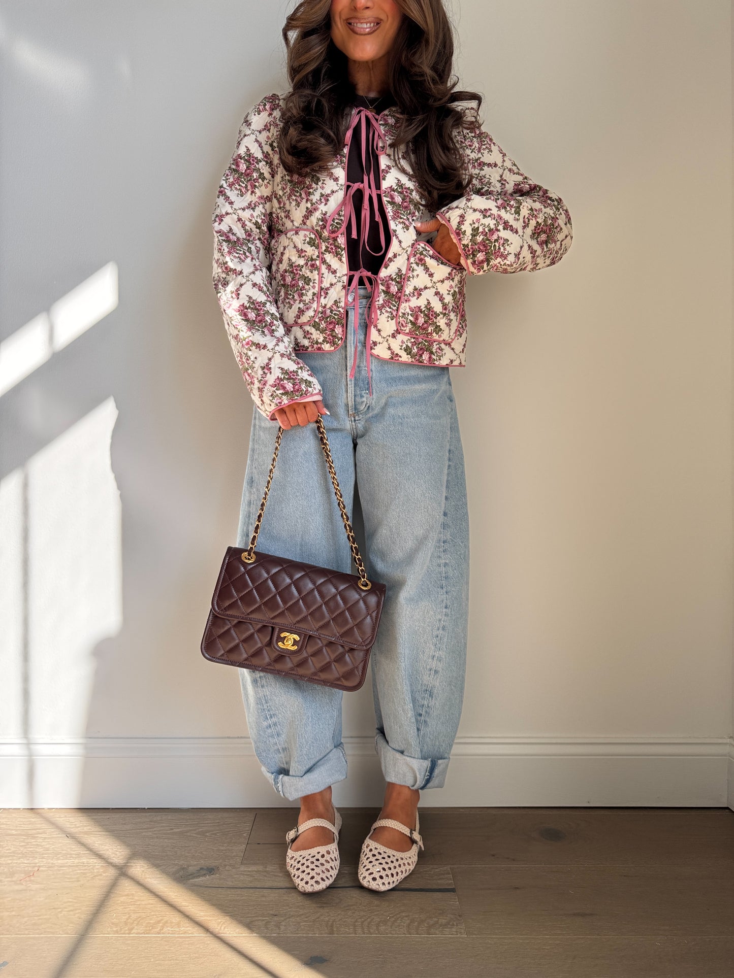 Rose Quilted Vintage Jacket