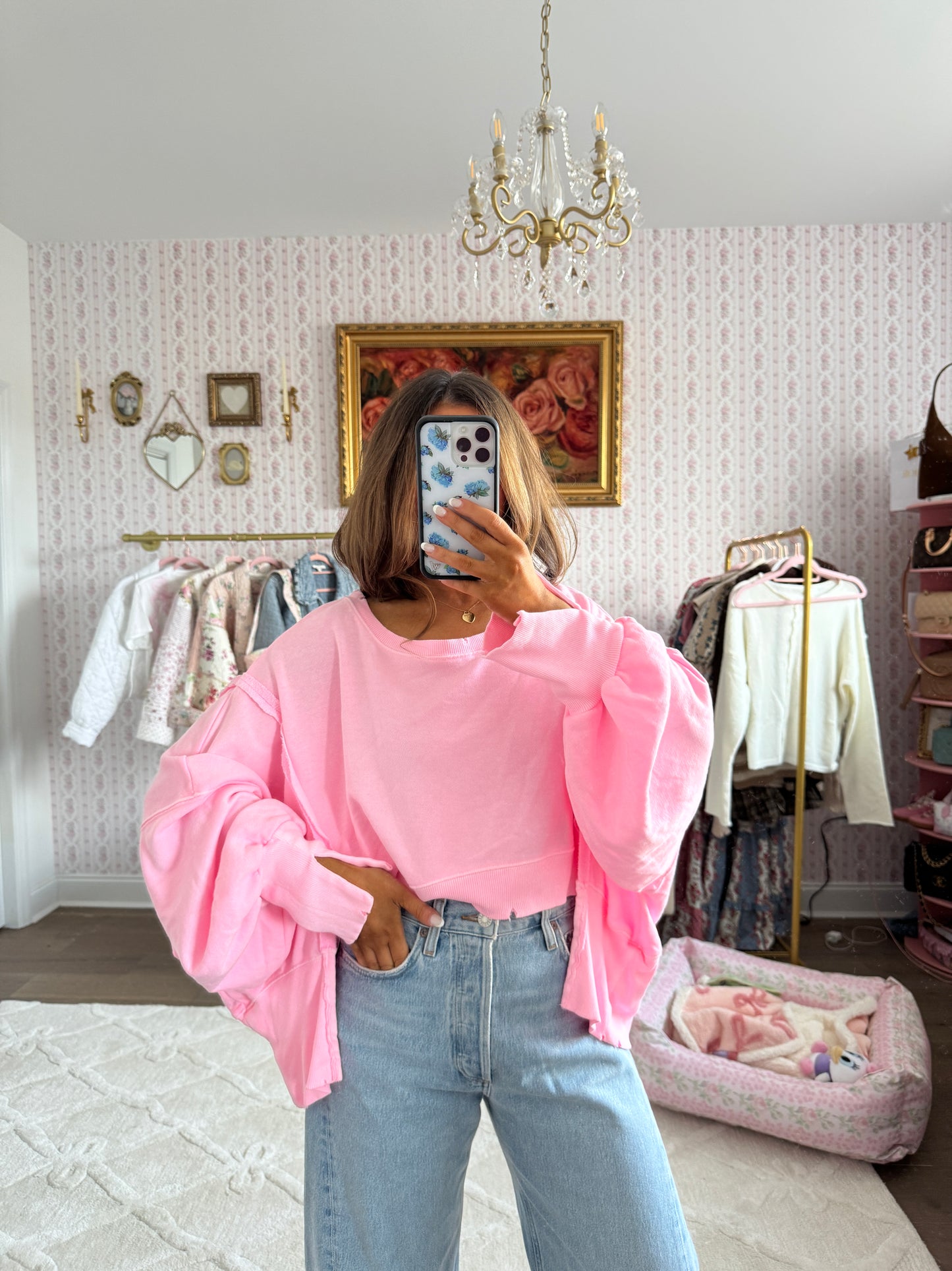 FP pink pullover NWT MEDIUM
