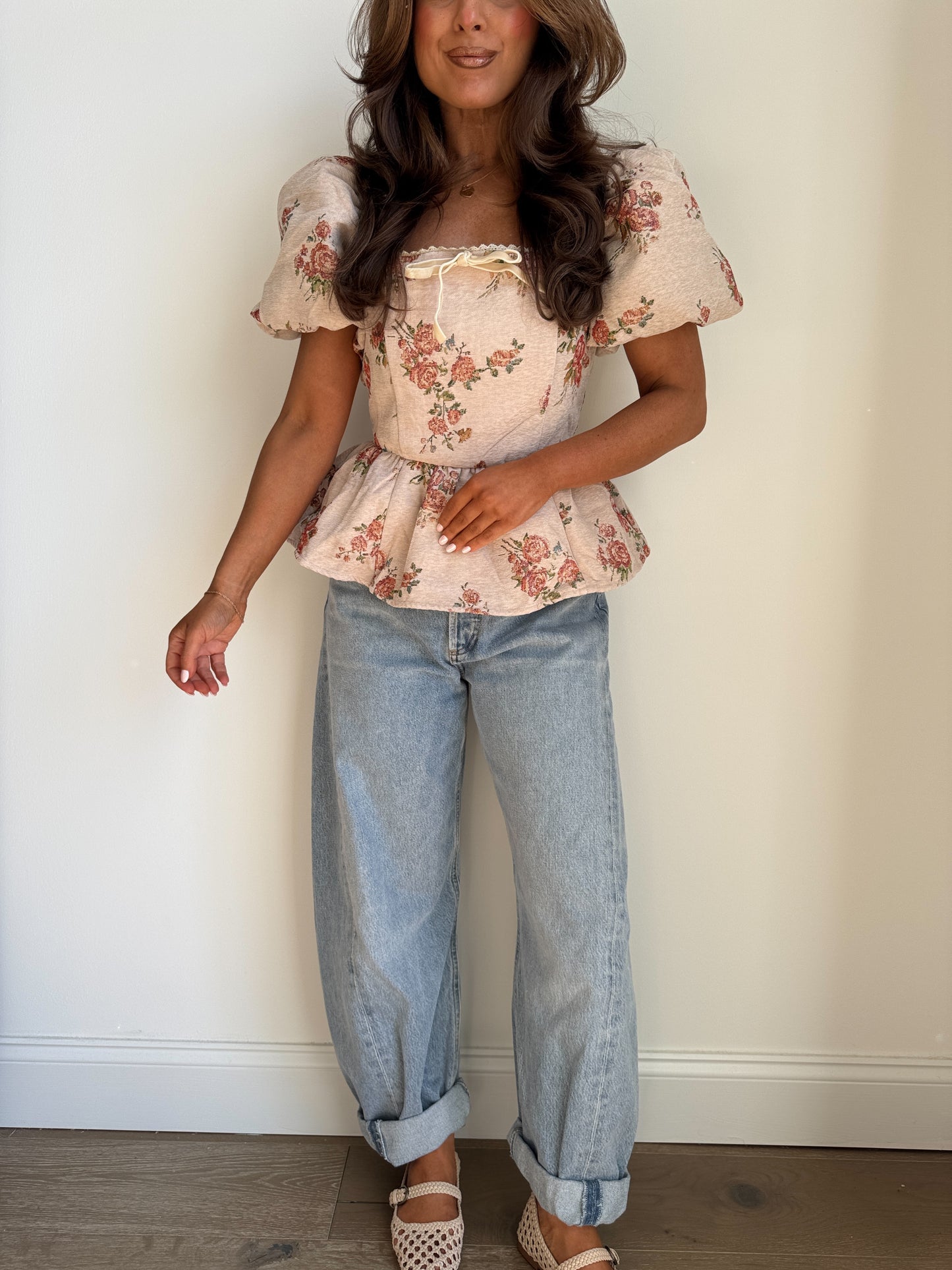 Sugar Cookie Puff Sleeve Top