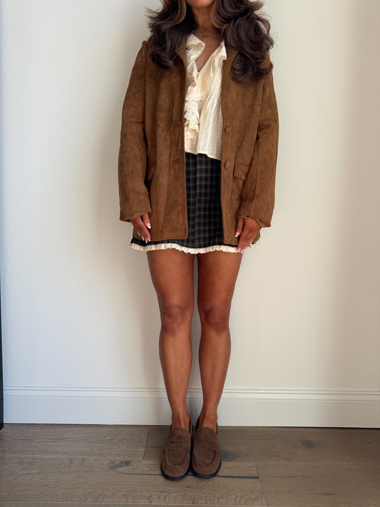 Suede Camel Blazer (can’t restock)