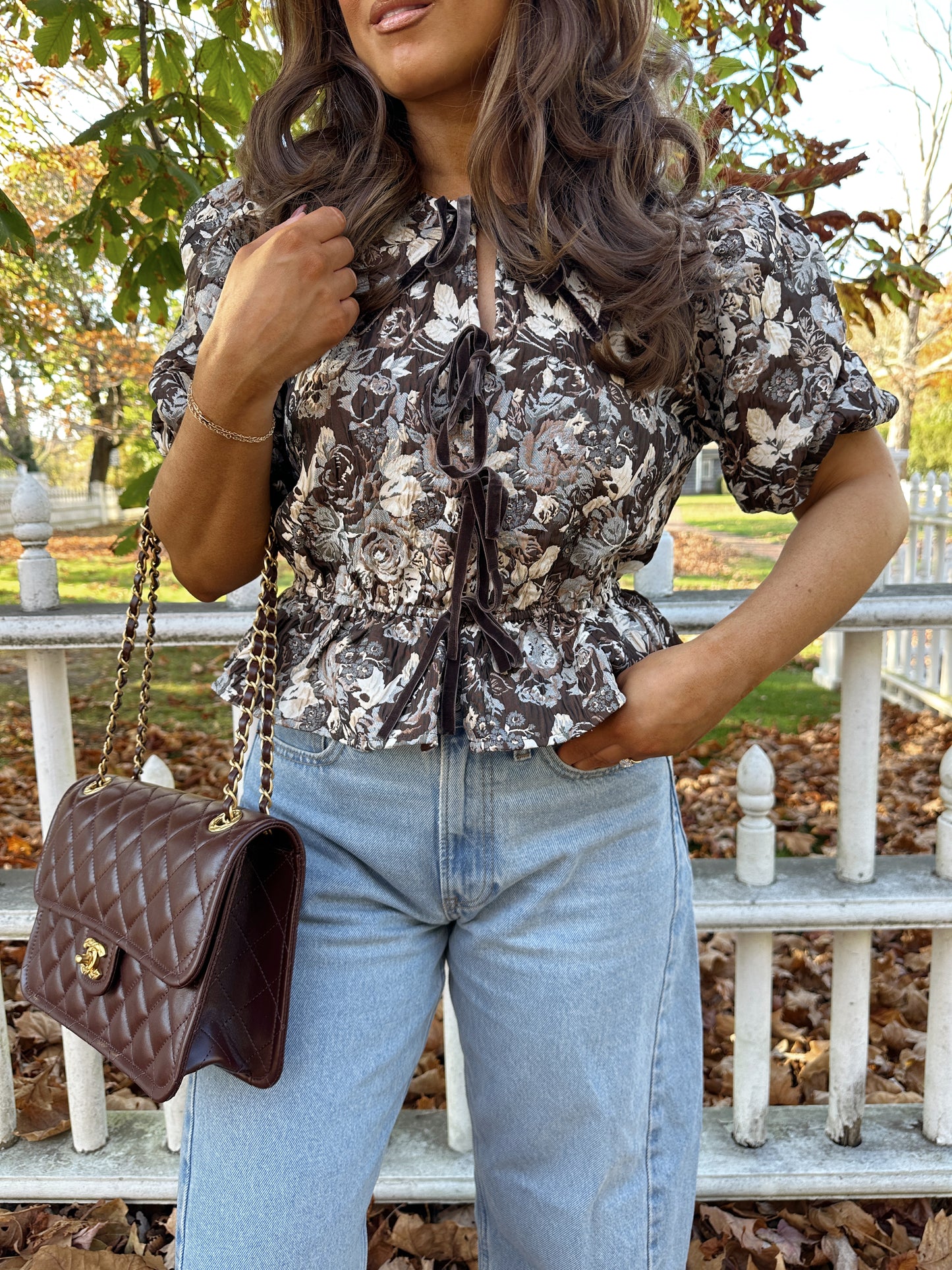 Chocolate Kisses Puff Sleeve Top