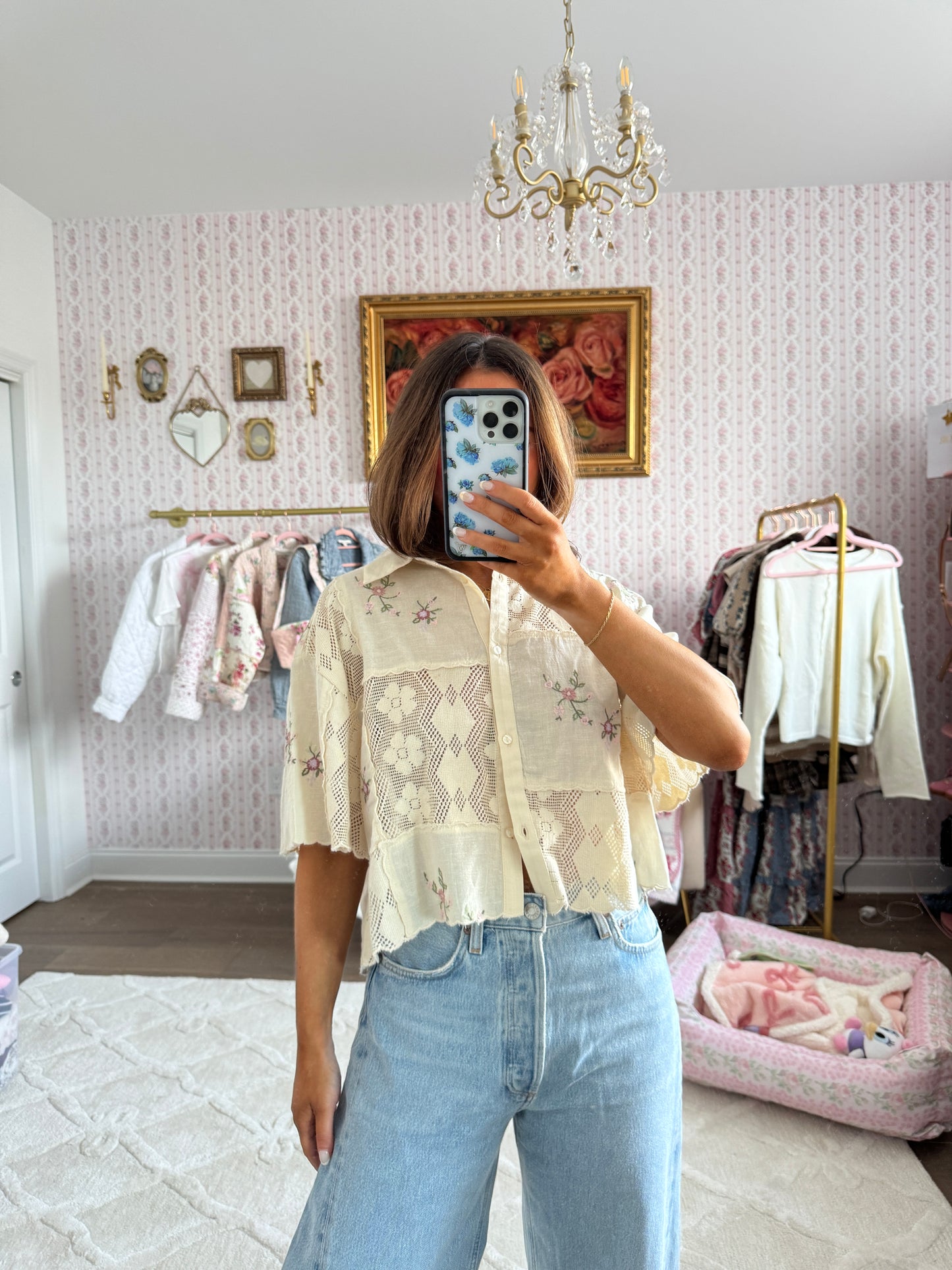 Zara lace eyelet top NWT SMALL