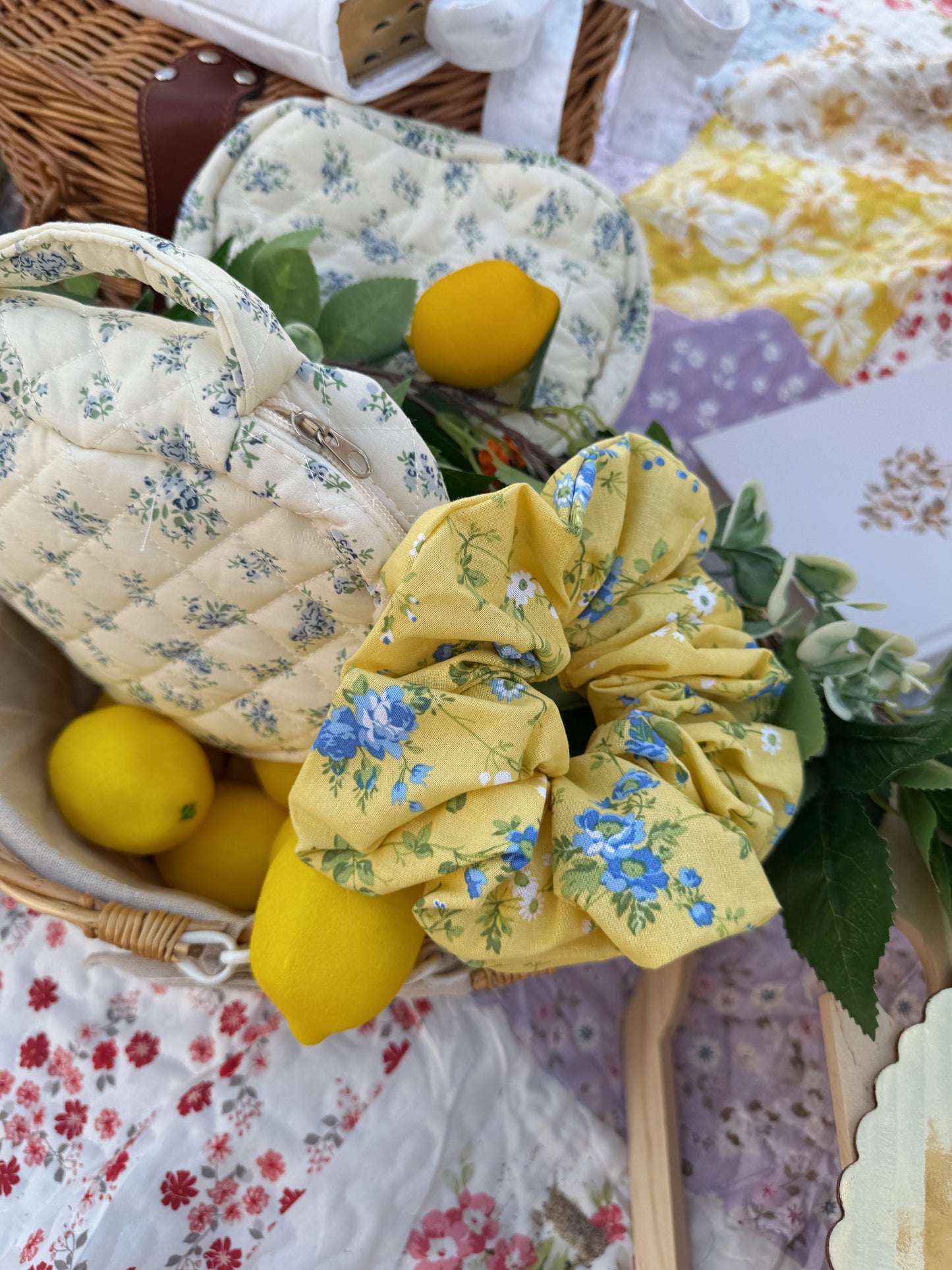Limoncello Jumbo Floral Scrunchie