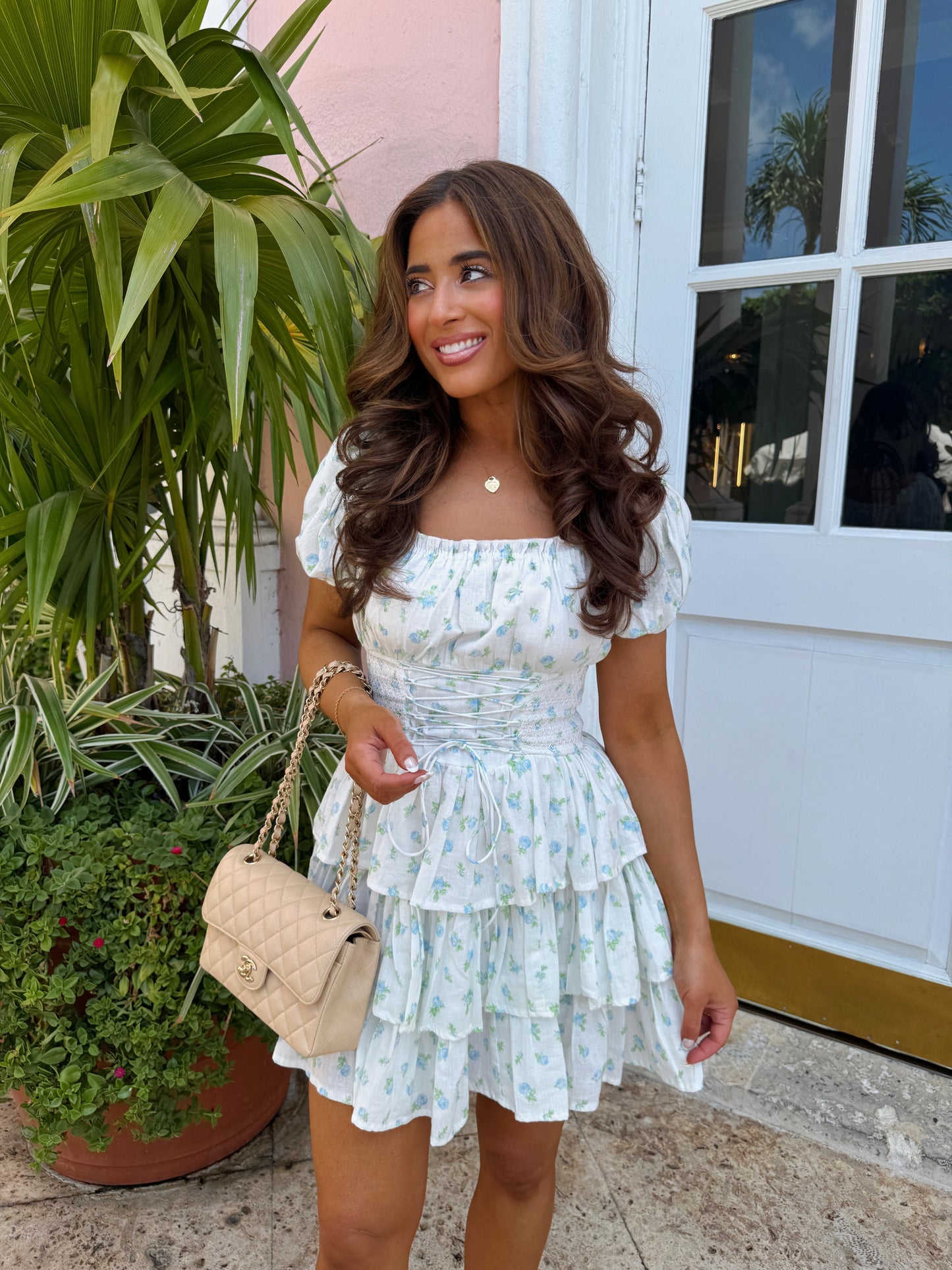 Wisteria Floral Mini Dress