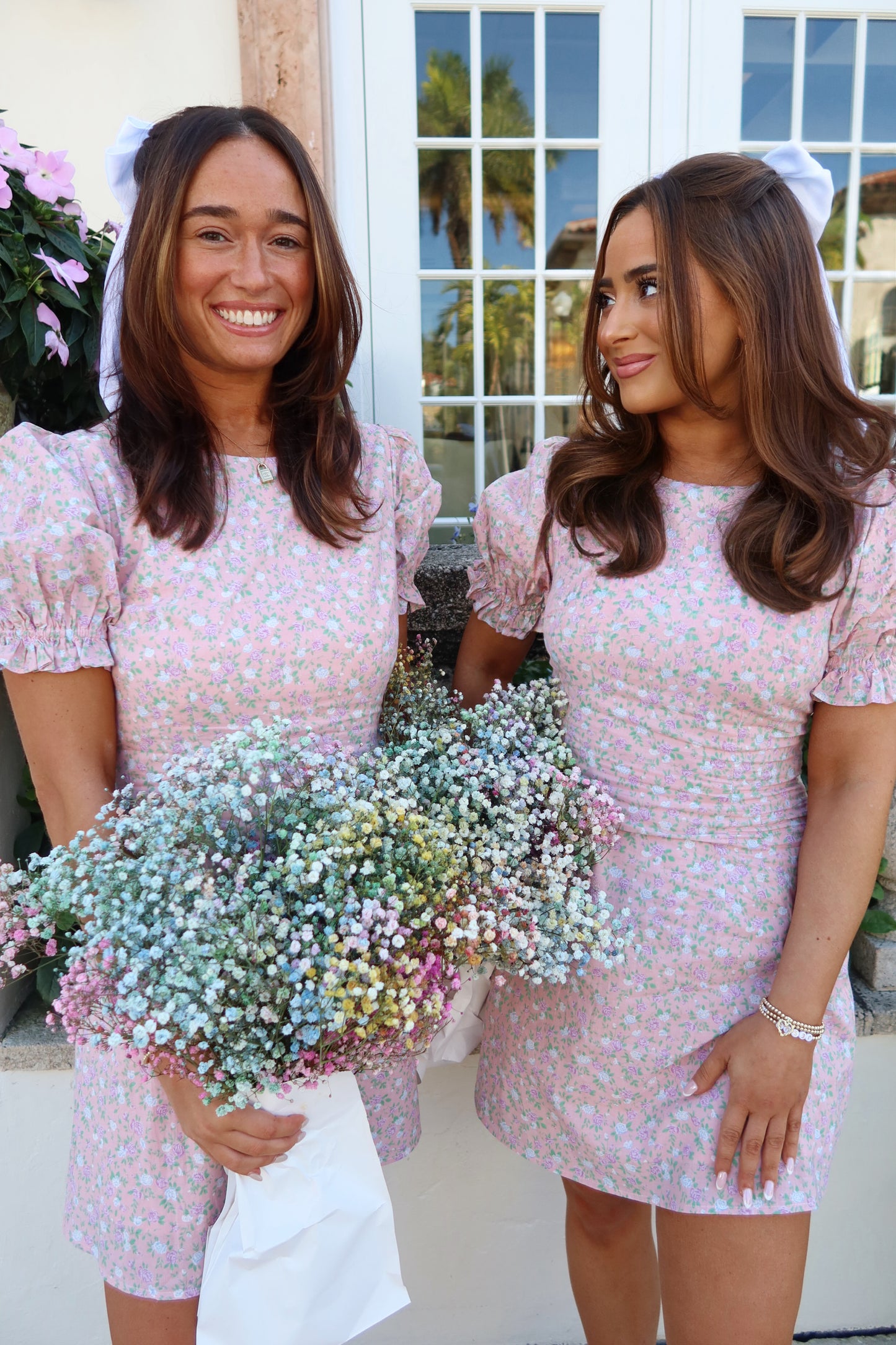 Ditzy Floral Puff Sleeve Mini Dress