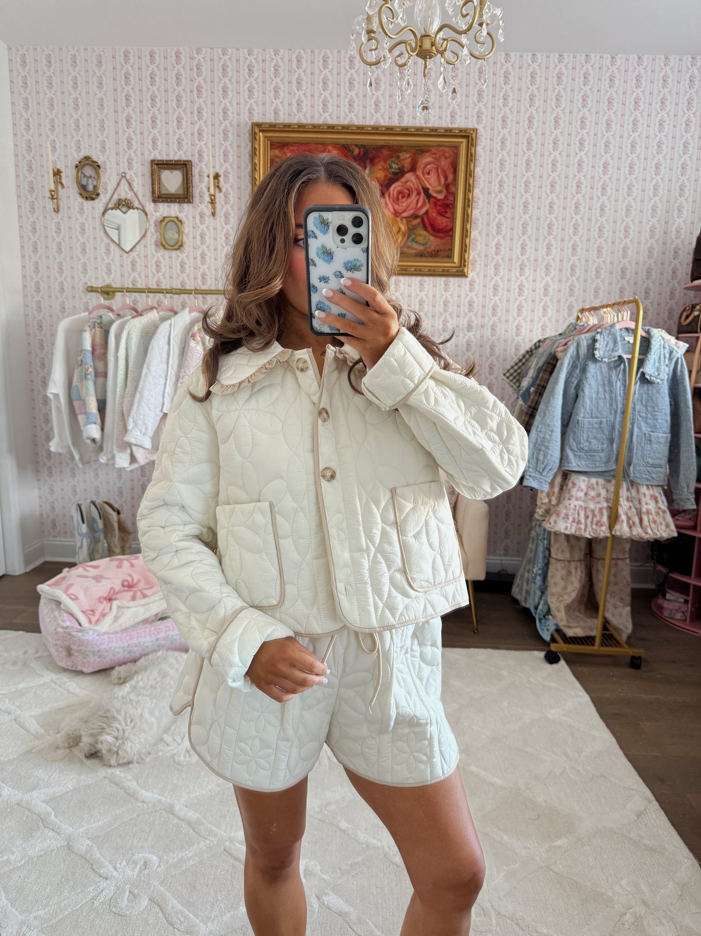 Vanilla Latté Quilted Set