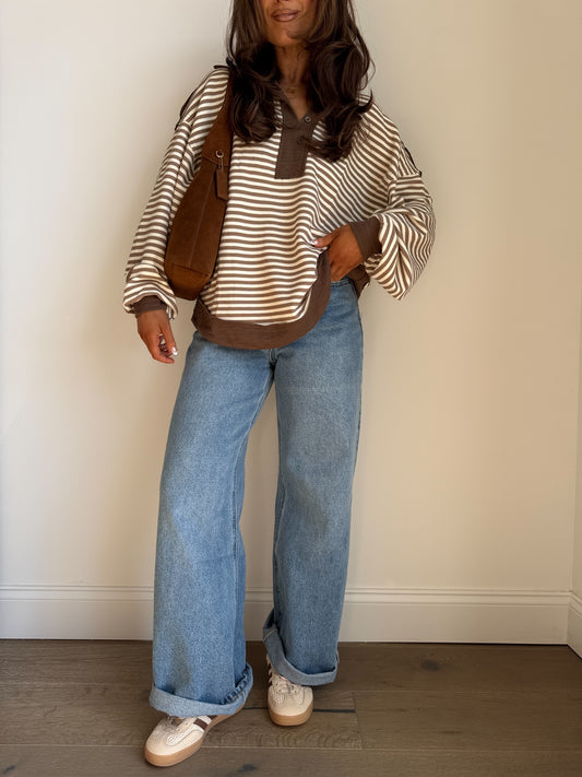 Hot Chocolate Striped Rugby PRE ORDER ADDED OCTOBER 30