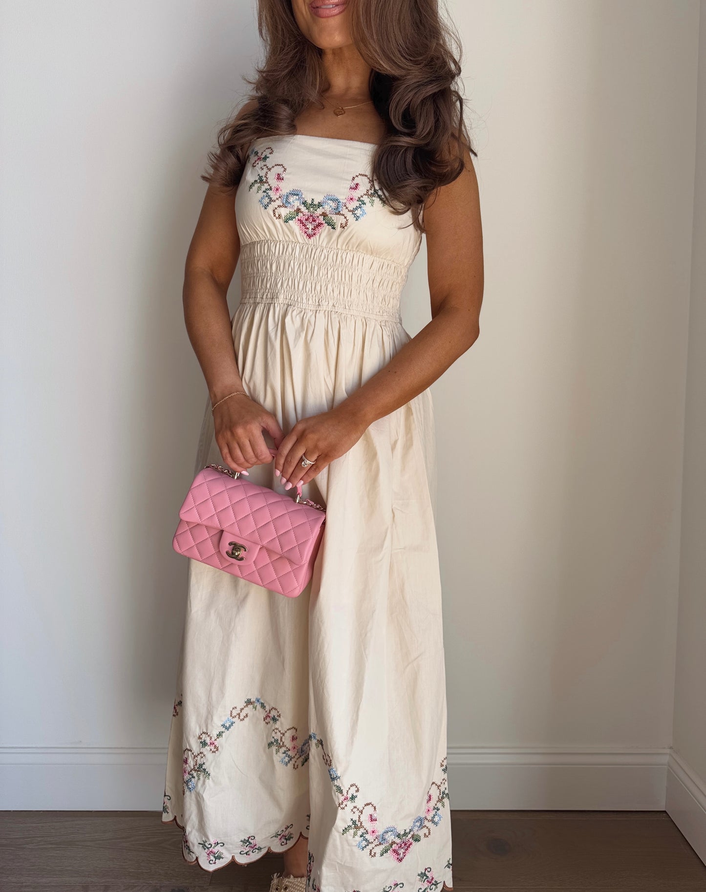 Arendelle Midi Embroidered Dress